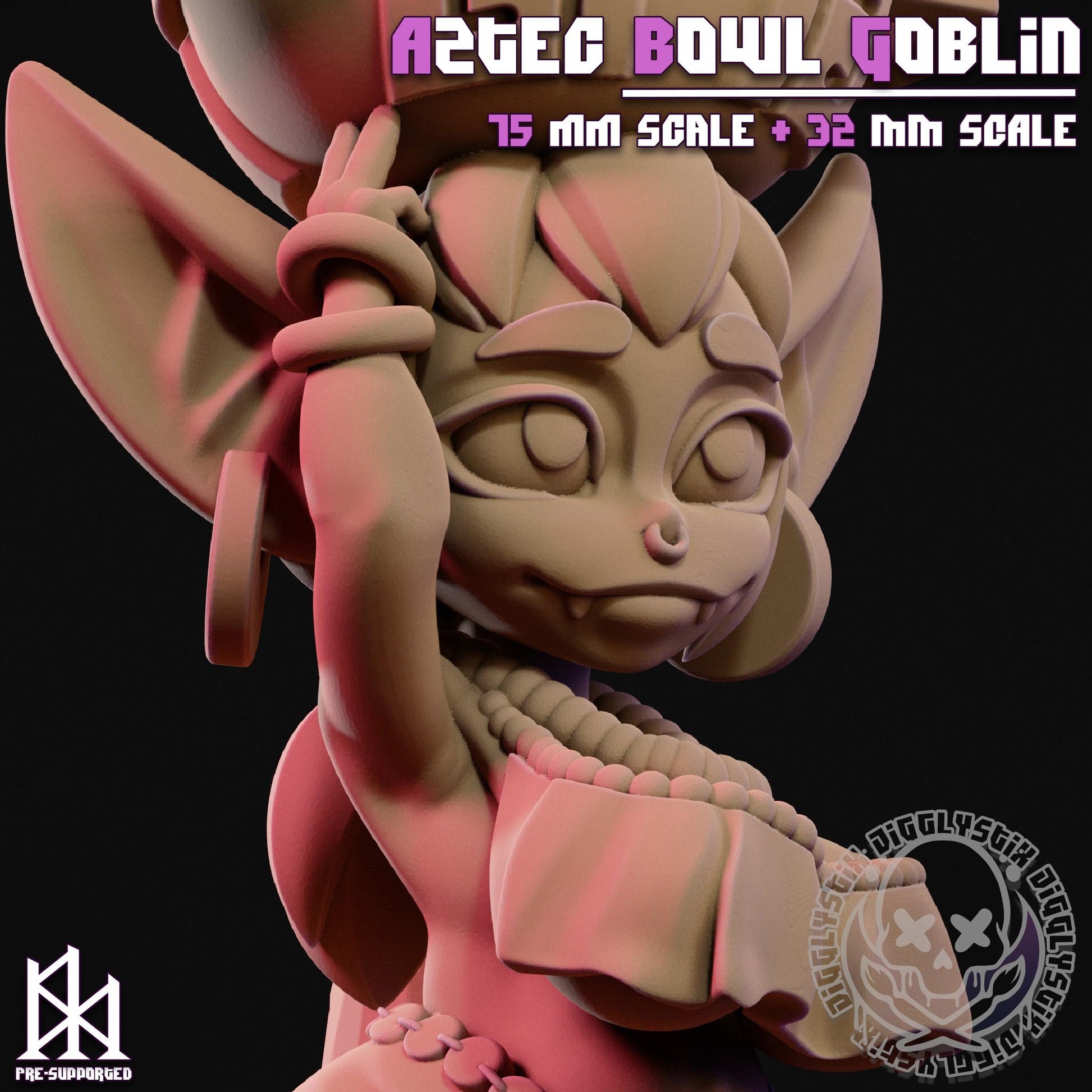 Aztec Bowl Goblin Miniature | Jigglystix