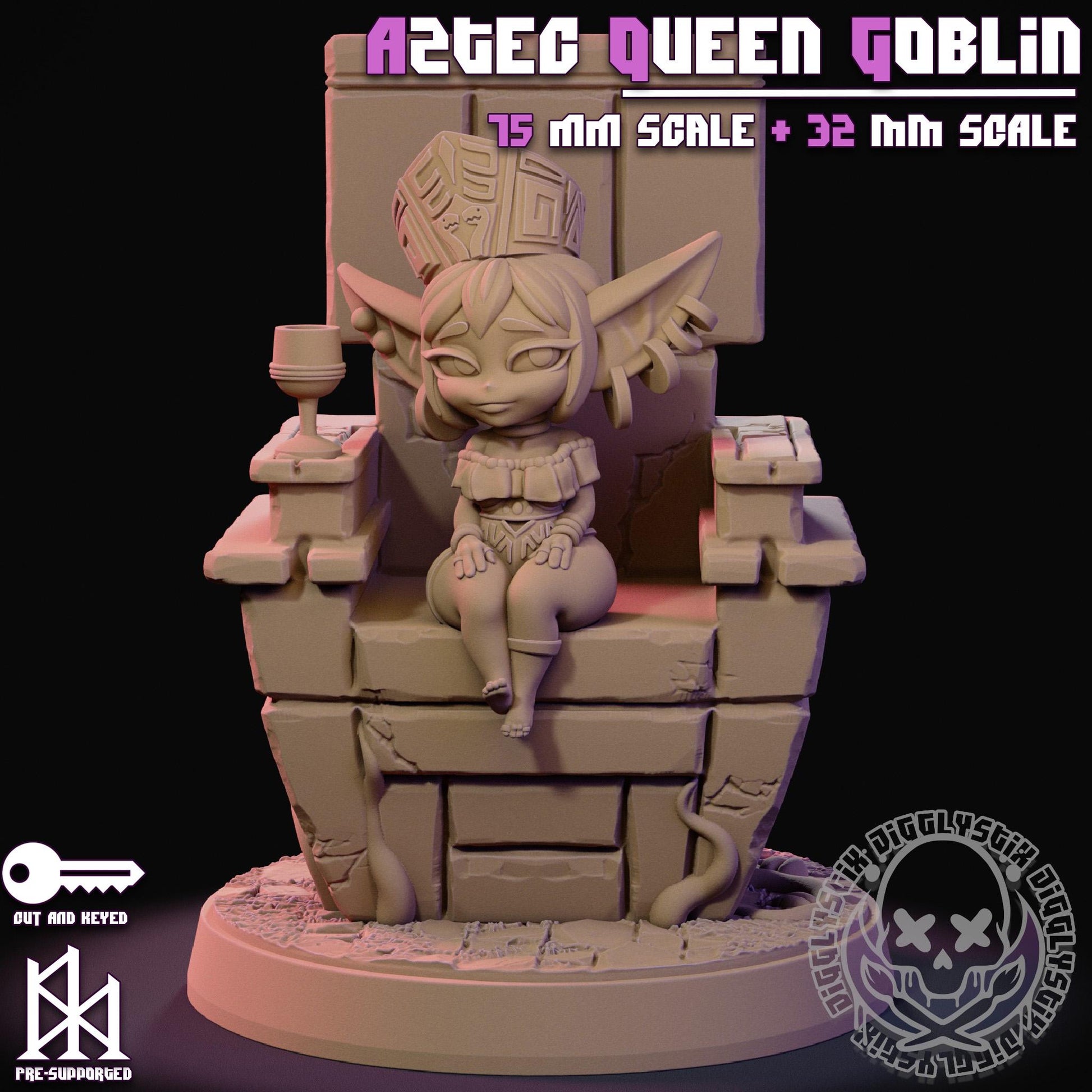 Aztec Queen Goblin Girl Miniature | Jigglystix