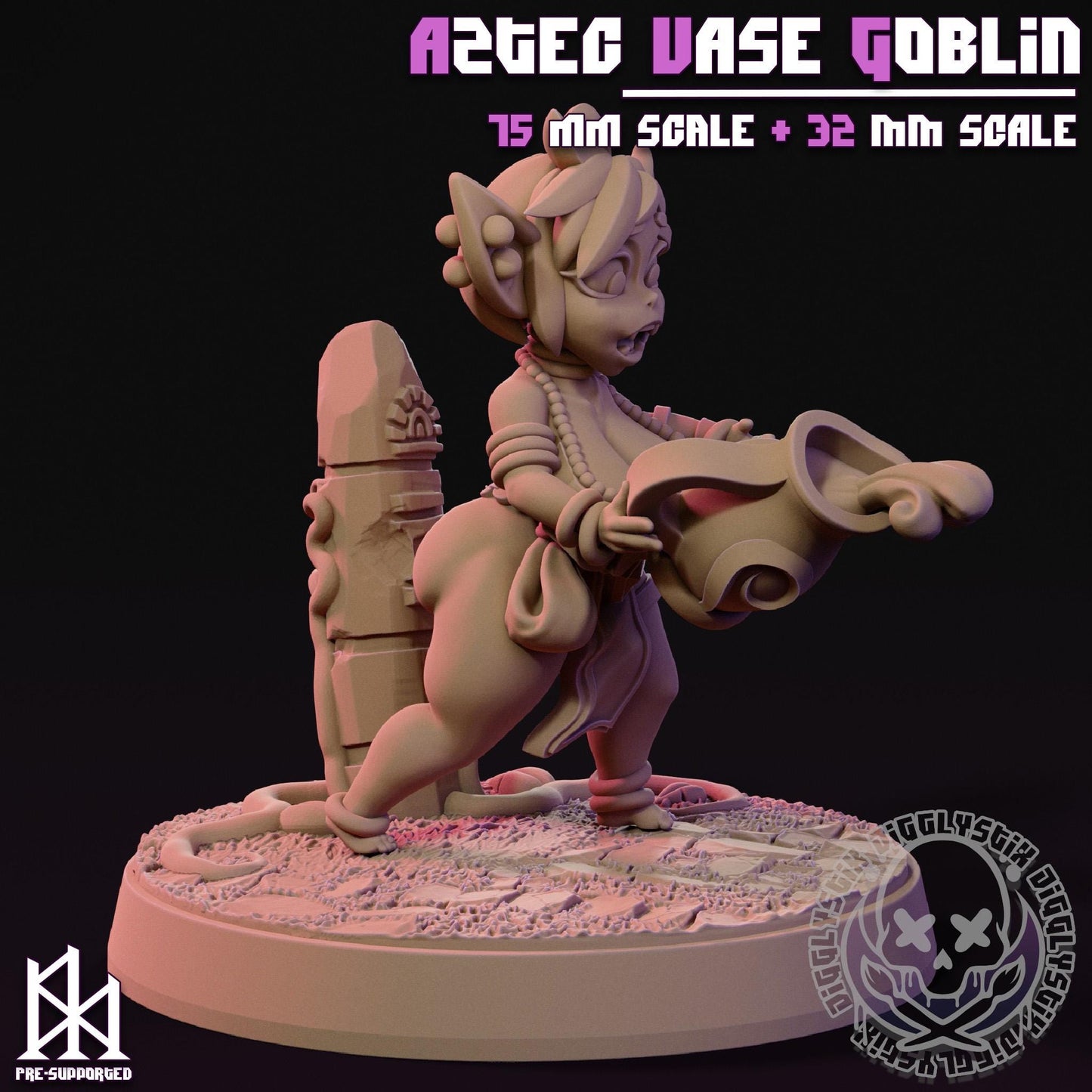 Aztec Vase Goblin Girl Miniature | Jigglystix