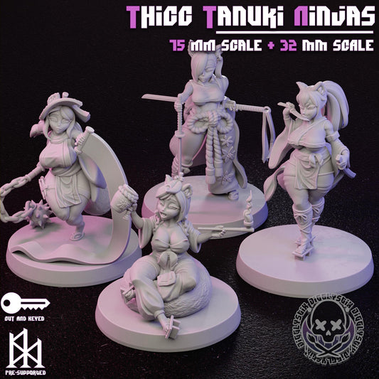 Thicc Tanuki Ninjas Miniature Bundle | Jigglystix