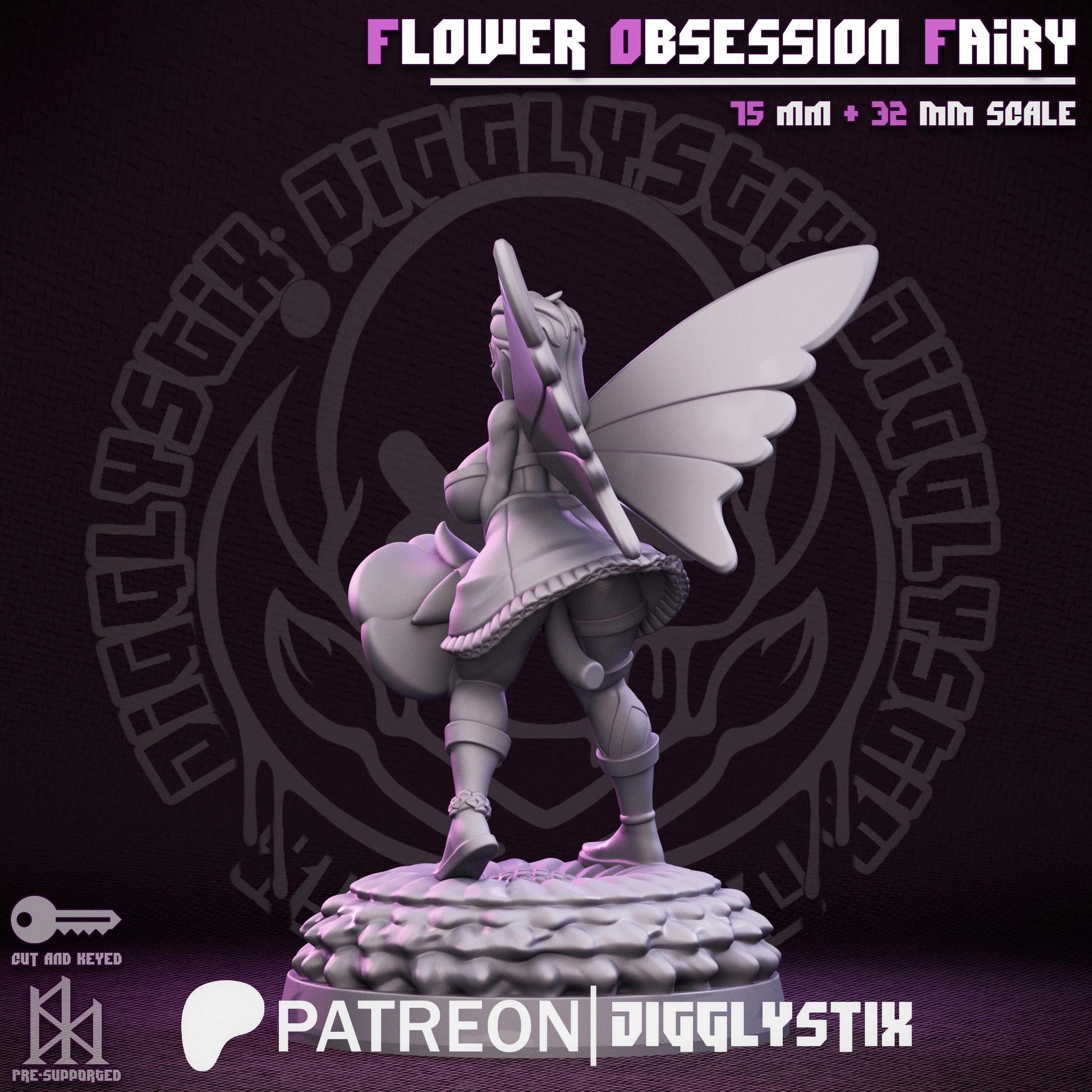 Flower Fairy Pin Up Miniature | Jigglystix