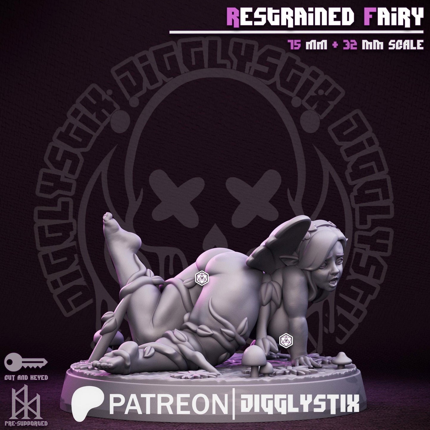Restrained Fairy Pin Up Miniature | Jigglystix