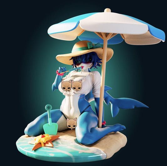 Shark Girl Model Kit | 3D Resin Print Figurine | Officer Rhu