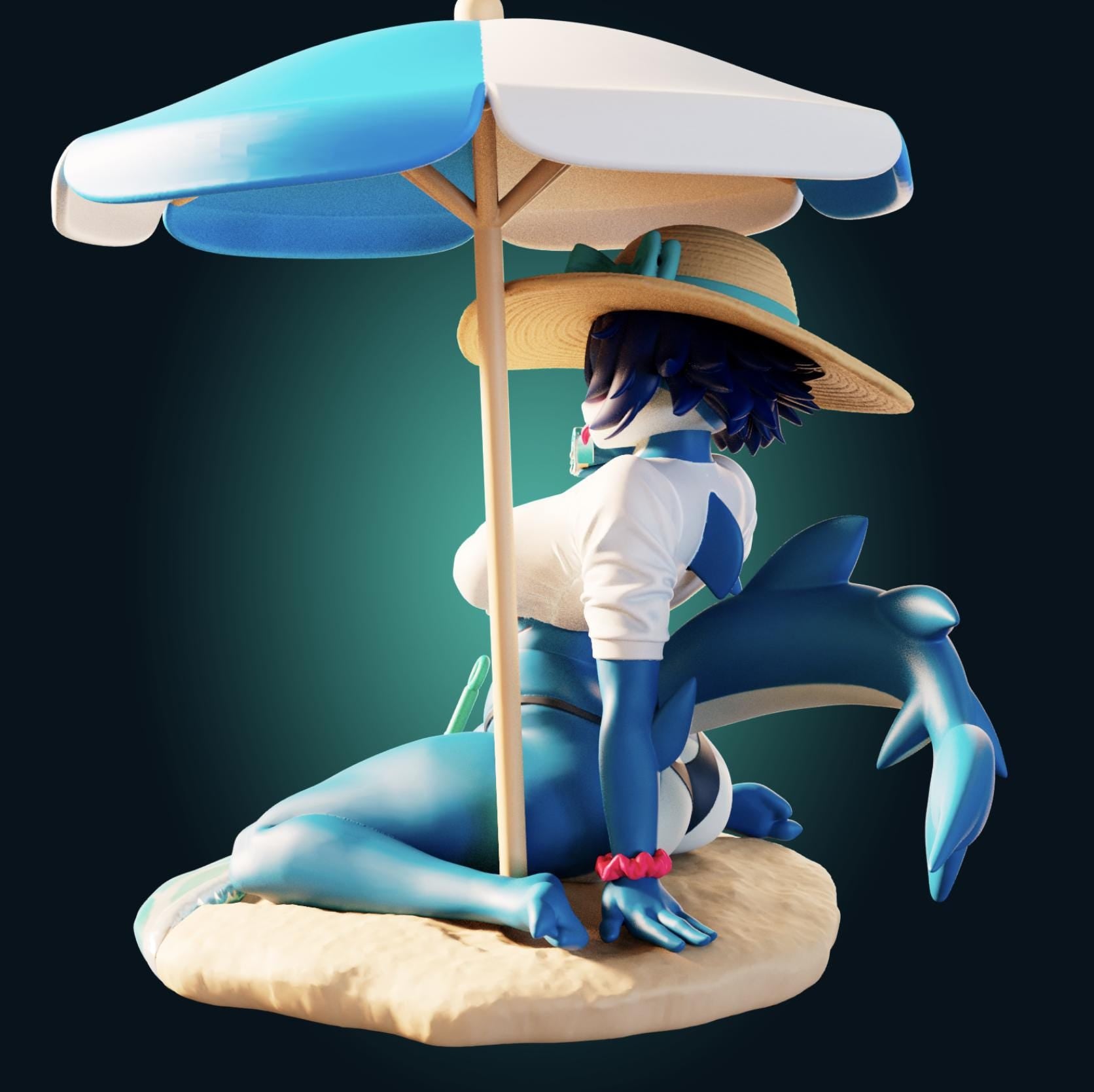 Shark Girl Model Kit | 3D Resin Print Figurine | Officer Rhu