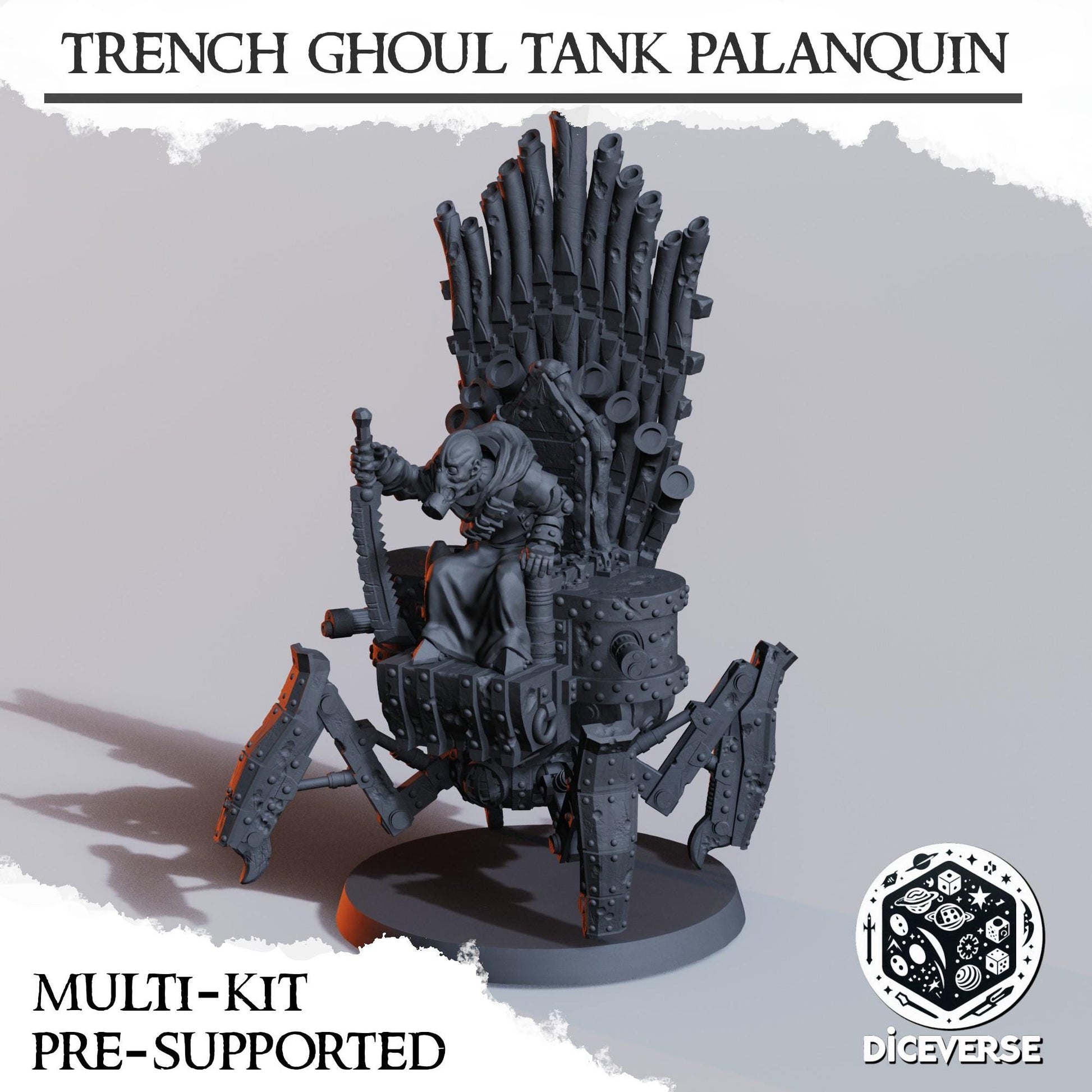 Trench Ghoul Tank Palanquin | 32mm Scale | Trench Crusade | Diceverse