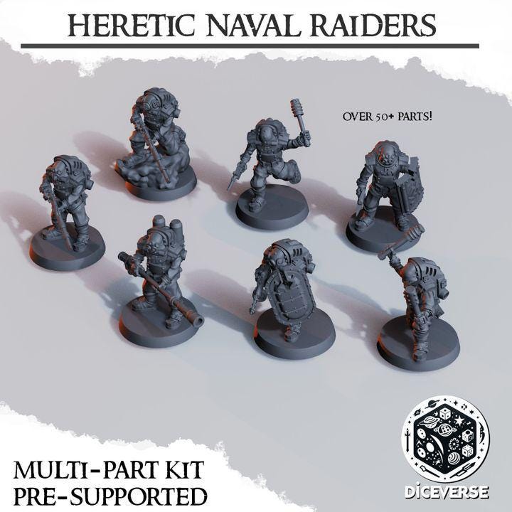 Naval Heretic Raiders 32mm | Trench Crusade | Diceverse