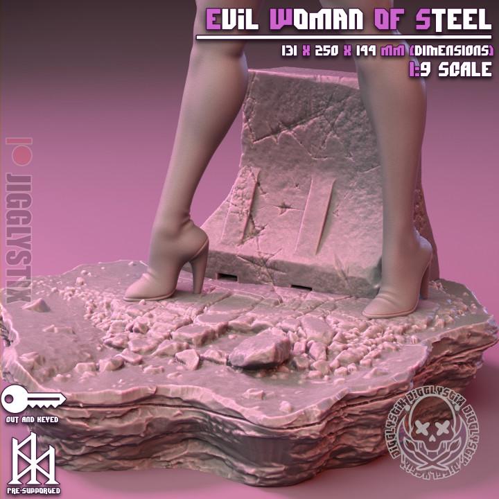 Evil Woman of Steel Pin Up Miniature | Jigglystix