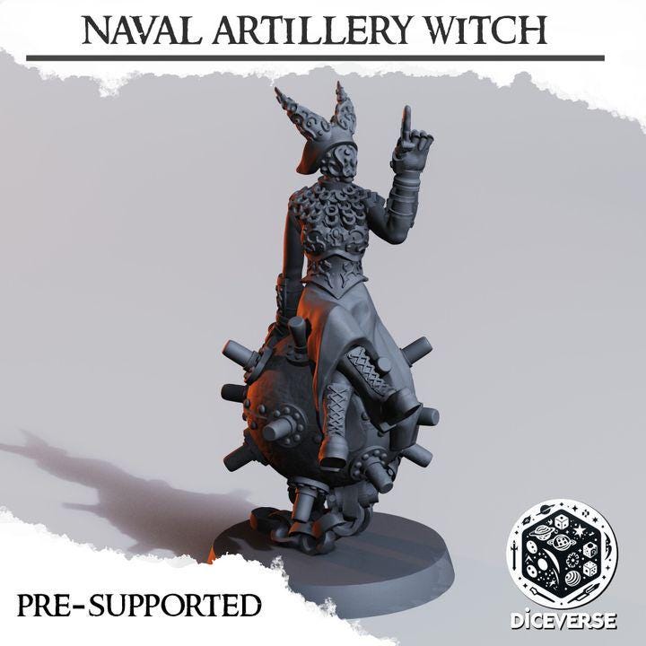 Naval Artillery Witch 32mm | Trench Crusade | Diceverse