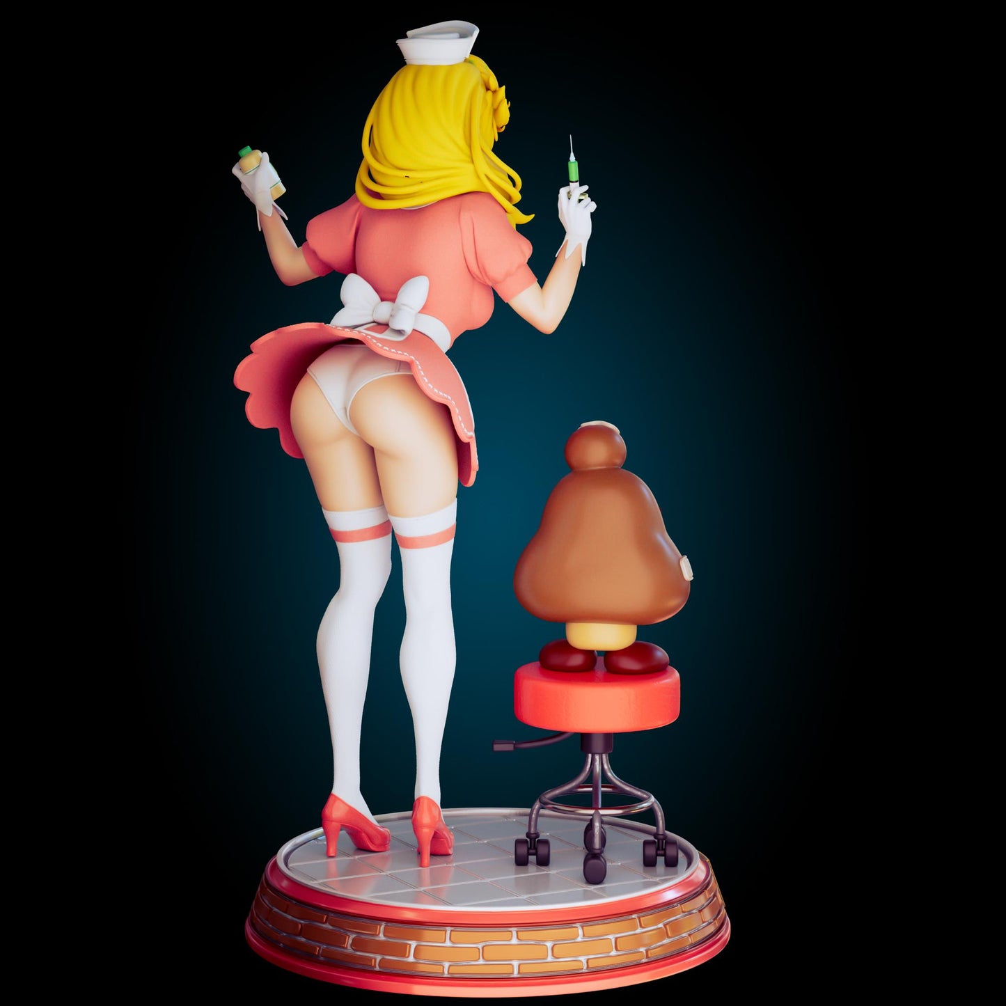 Nurse Girl Pin Up Model Kit | 3D Resin Print Figurine | Officer Rhu