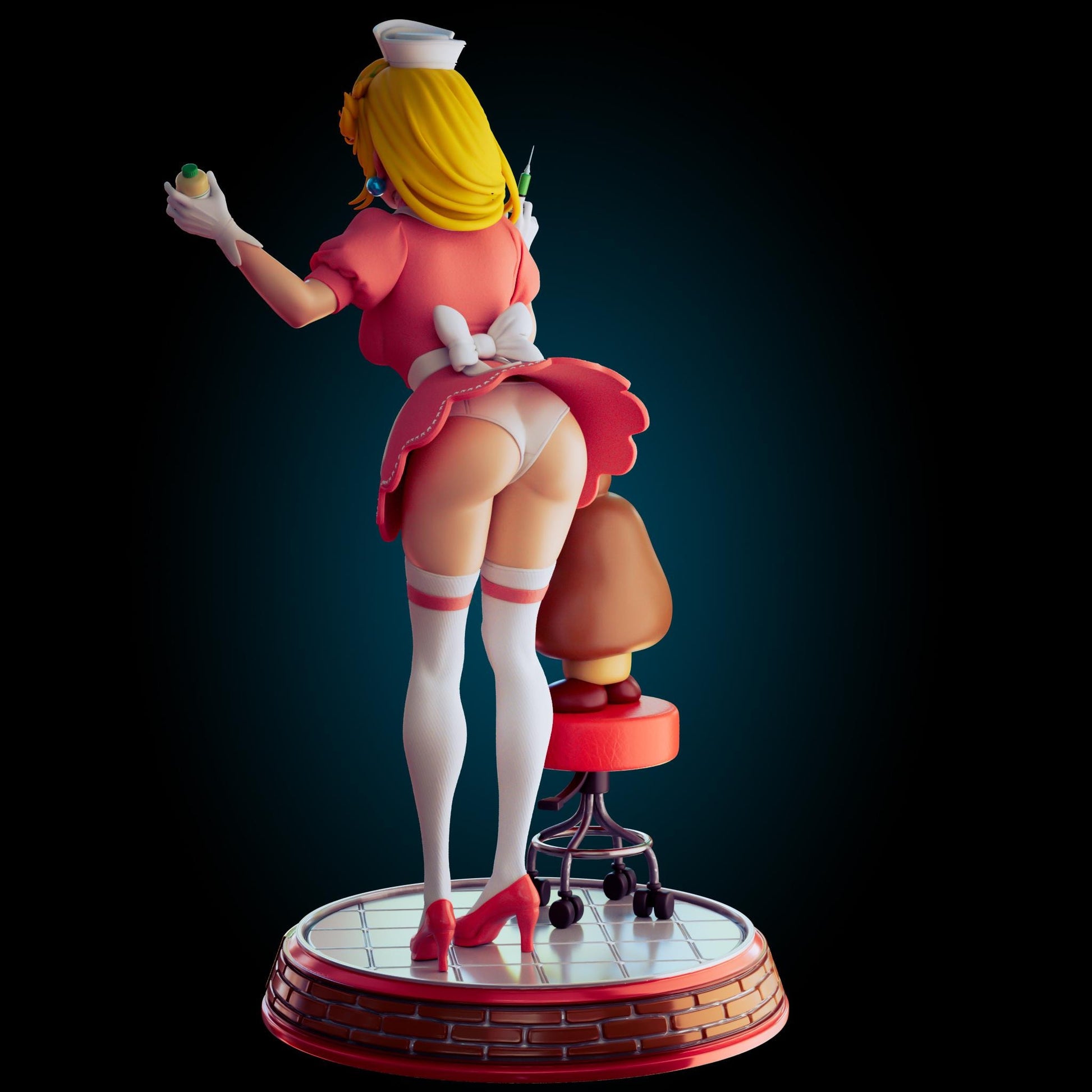 Nurse Girl Pin Up Model Kit | 3D Resin Print Figurine | Officer Rhu