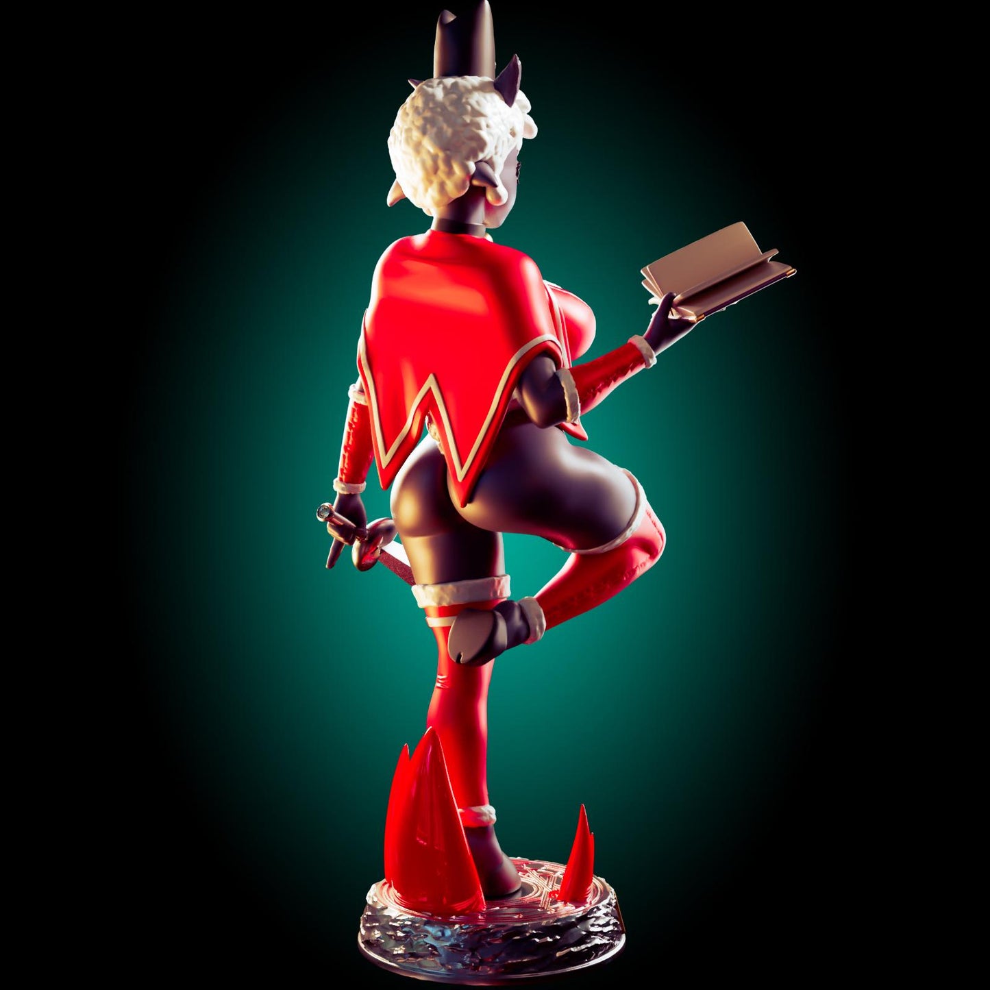 Lamb Girl Pin Up Model Kit | 3D Resin Print Figurine | Officer Rhu