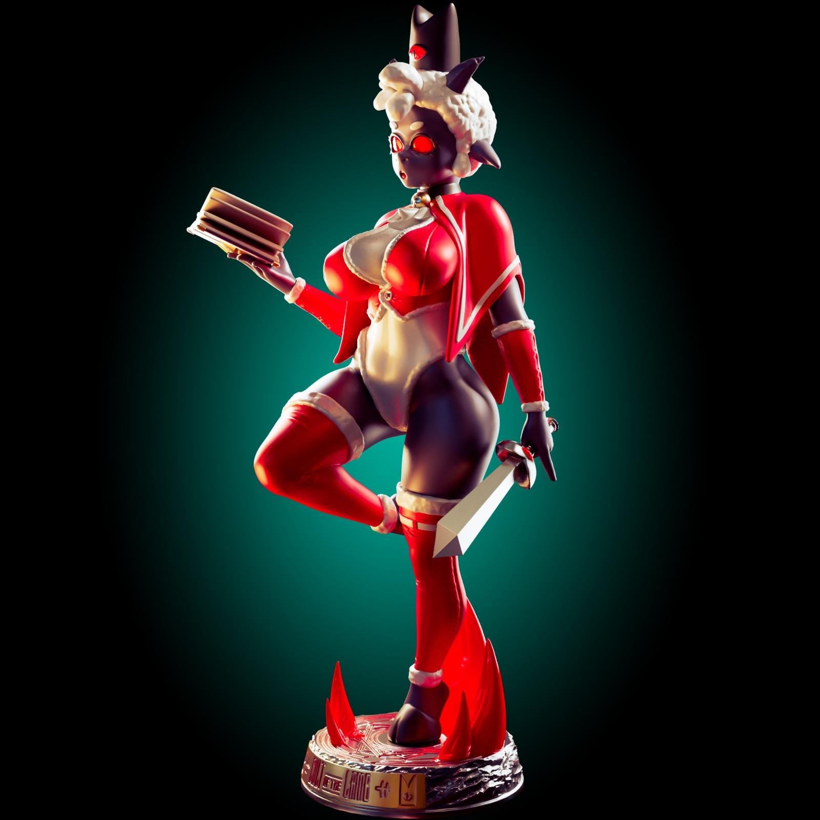 Lamb Girl Pin Up Model Kit | 3D Resin Print Figurine | Officer Rhu