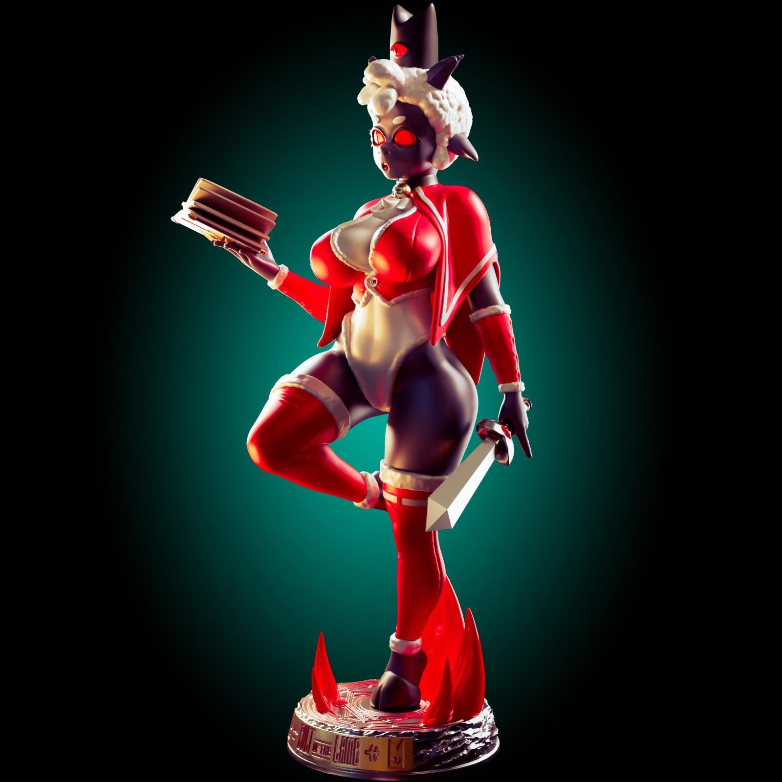 Lamb Girl Pin Up Model Kit | 3D Resin Print Figurine | Officer Rhu