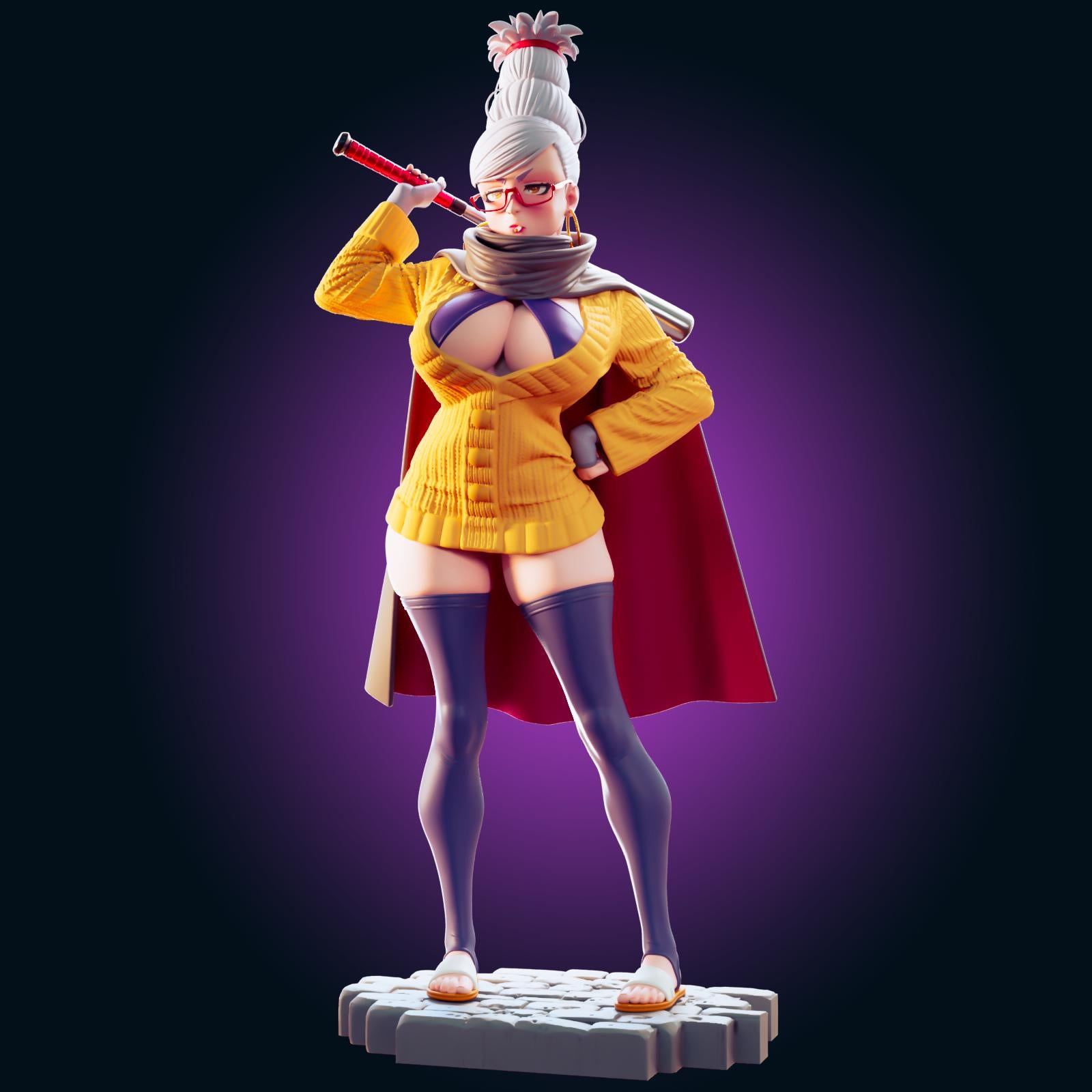 Grandma Pin Up Model Kit | 3D Resin Print Figurine | Officer Rhu