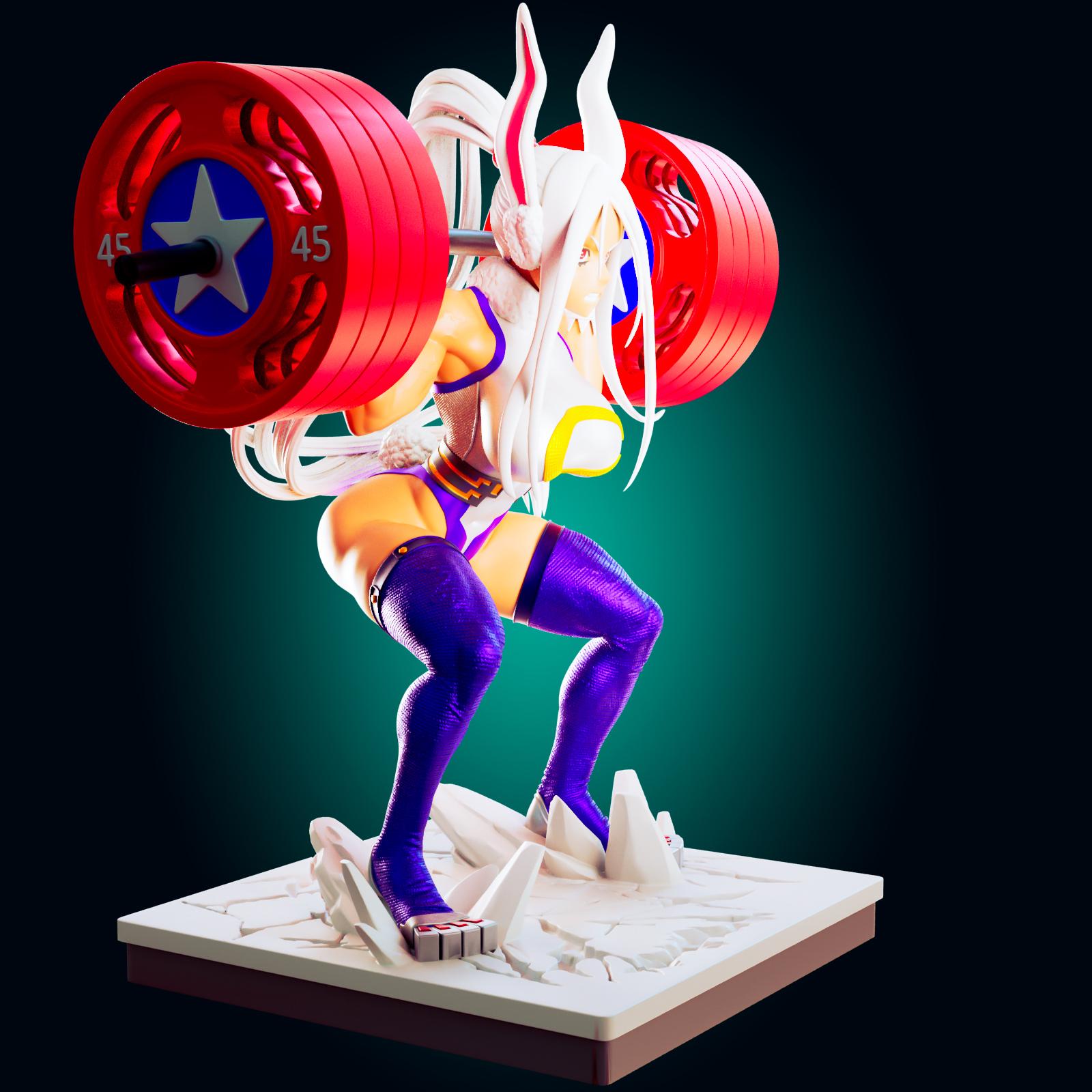 Bunny Fitness Girl Model Kit | 3D Resin Print Figurine | Officer Rhu