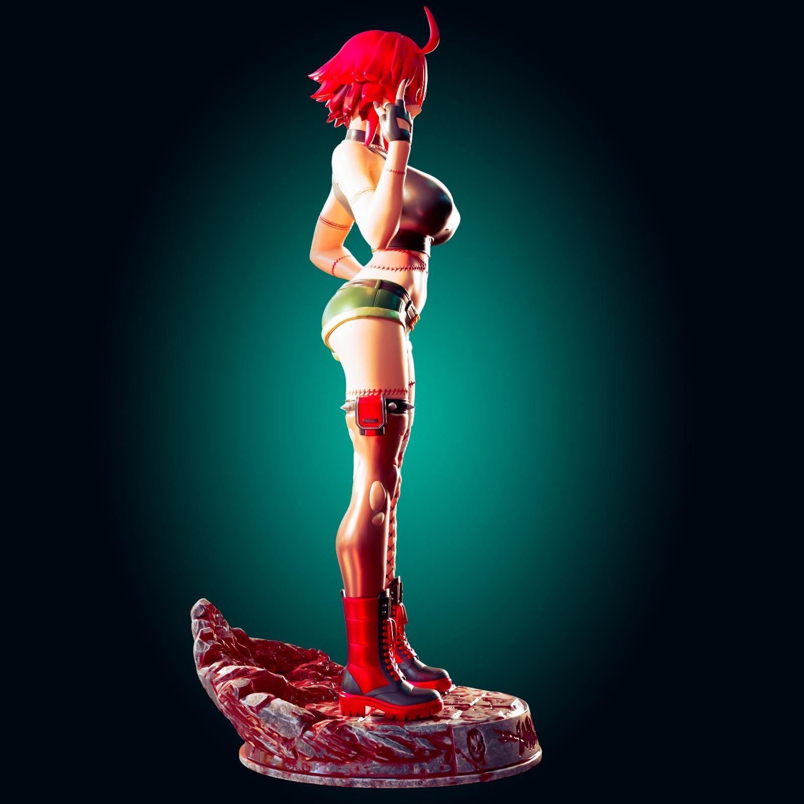 Zombina Inspired Monster Girl Model Kit | 3D Resin Print Figurine | Officer Rhu