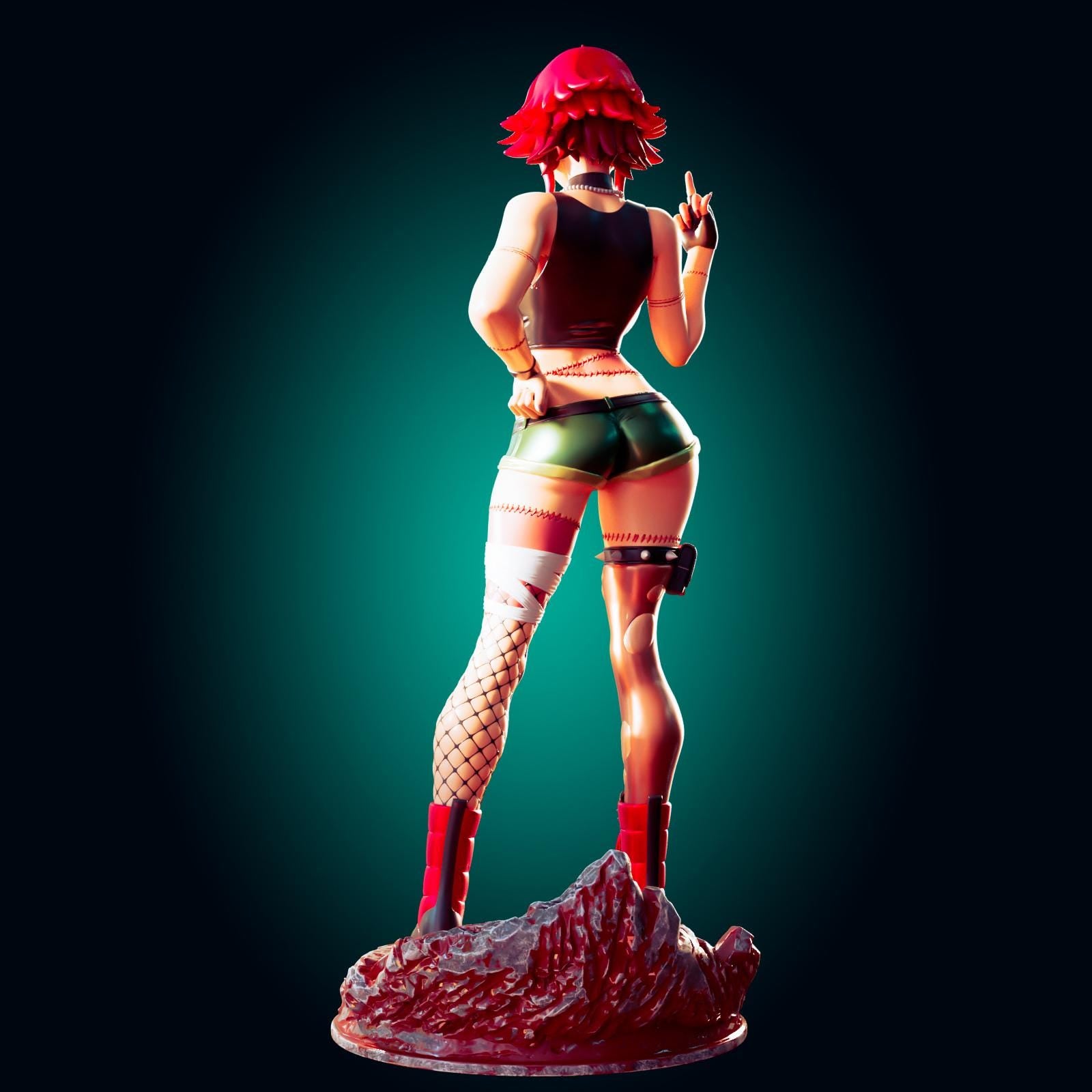 Zombina Inspired Monster Girl Model Kit | 3D Resin Print Figurine | Officer Rhu
