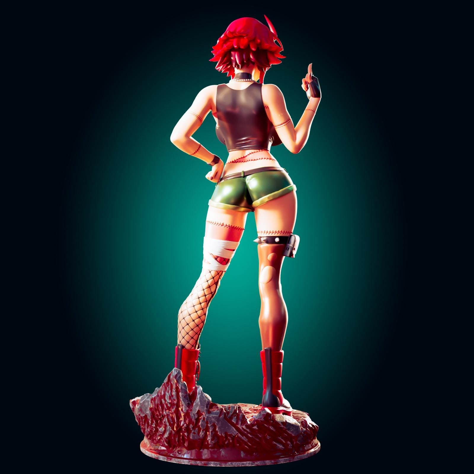 Zombina Inspired Monster Girl Model Kit | 3D Resin Print Figurine | Officer Rhu