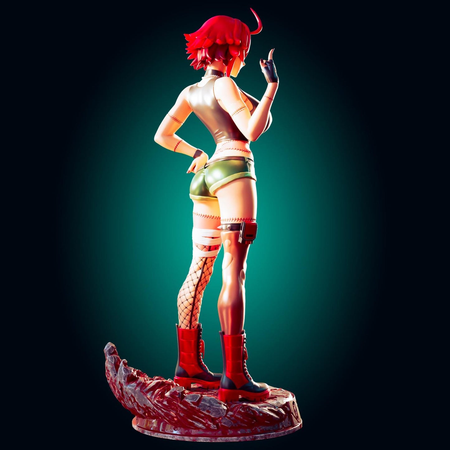 Zombina Inspired Monster Girl Model Kit | 3D Resin Print Figurine | Officer Rhu