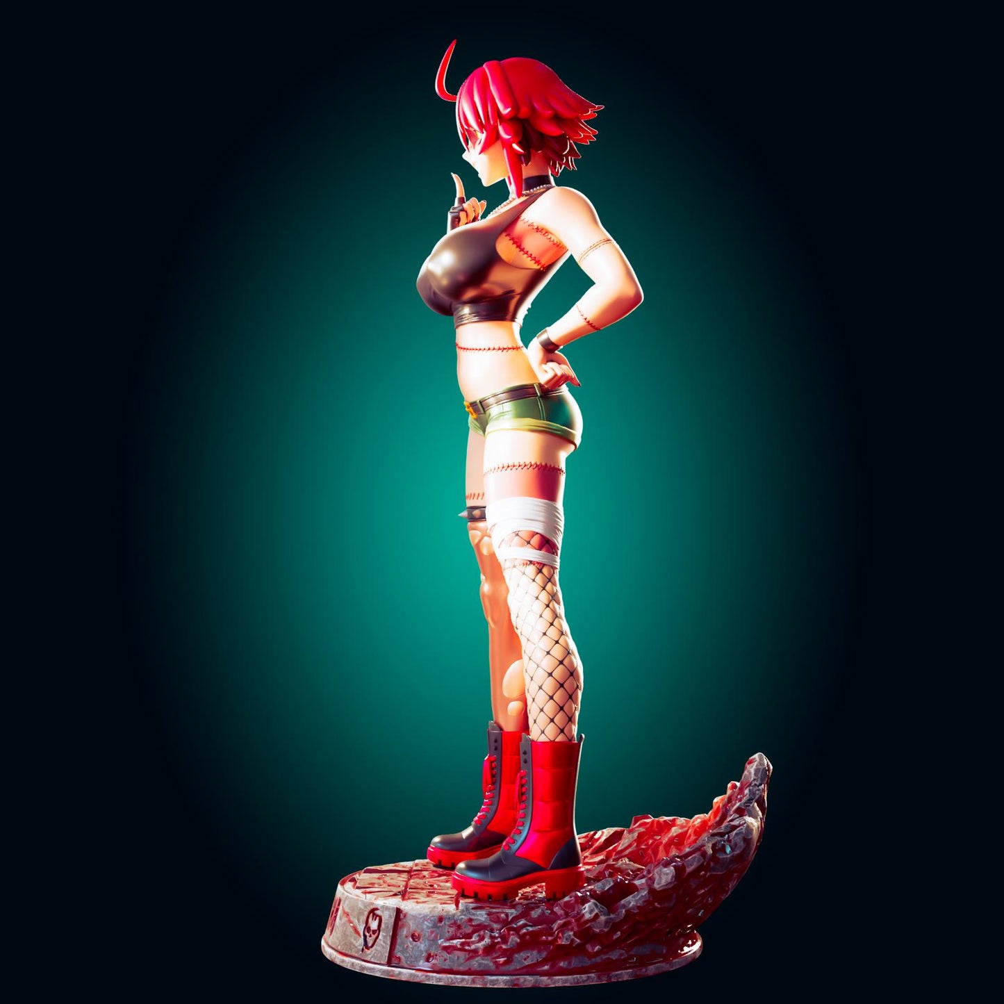 Zombina Inspired Monster Girl Model Kit | 3D Resin Print Figurine | Officer Rhu