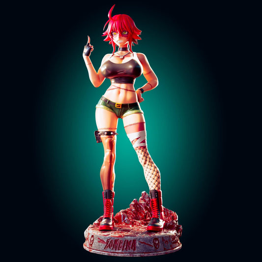 Zombina Inspired Monster Girl Model Kit | 3D Resin Print Figurine | Officer Rhu