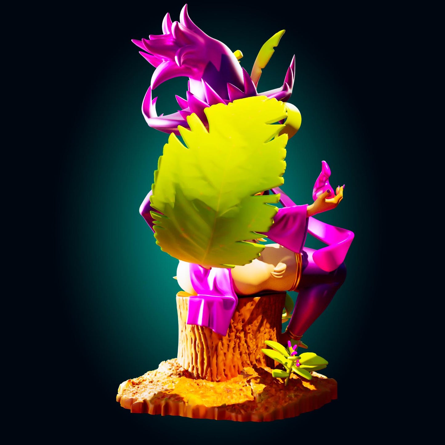 Leaf Fox Girl Model Kit | 3D Resin Print Figurine | Officer Rhu