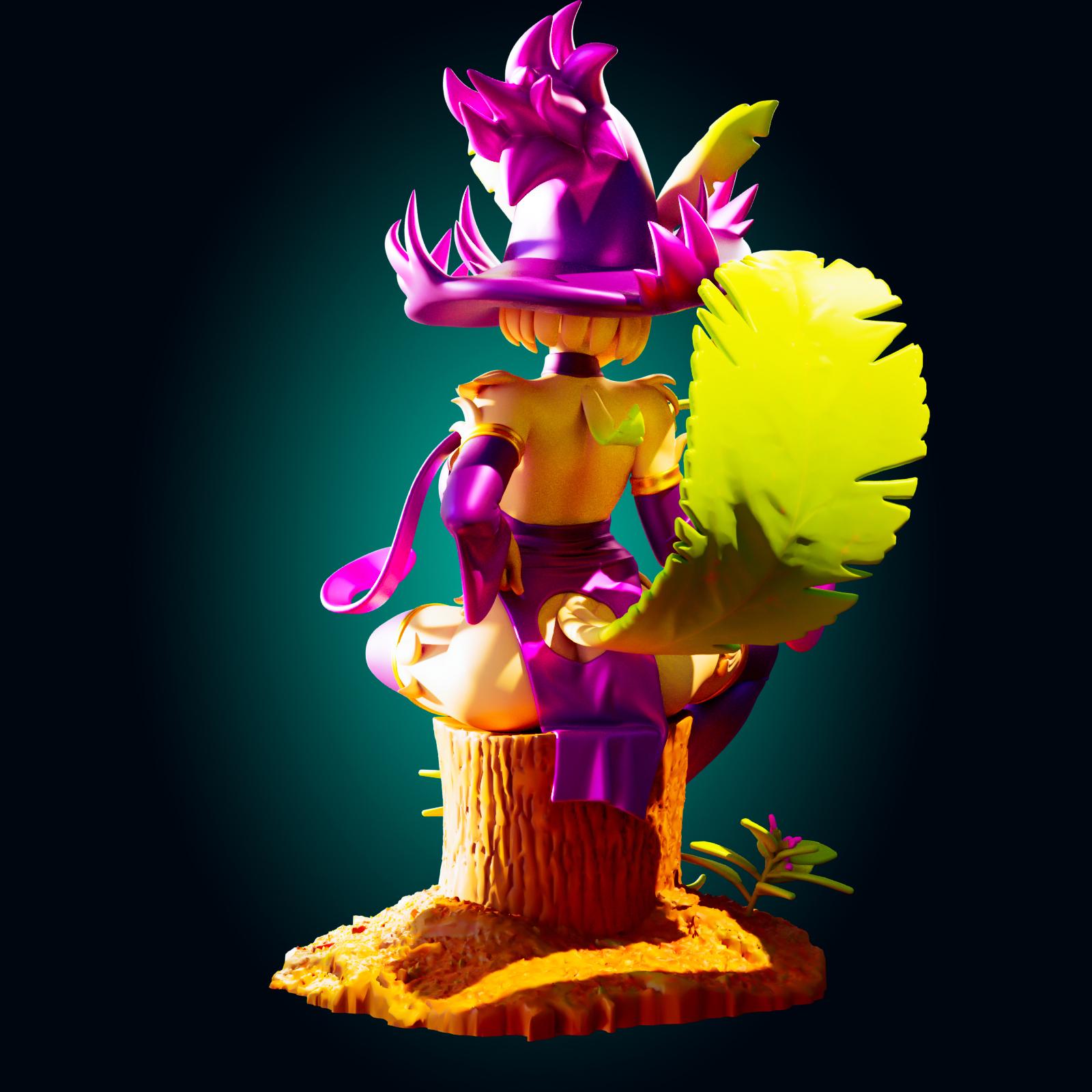 Leaf Fox Girl Model Kit | 3D Resin Print Figurine | Officer Rhu