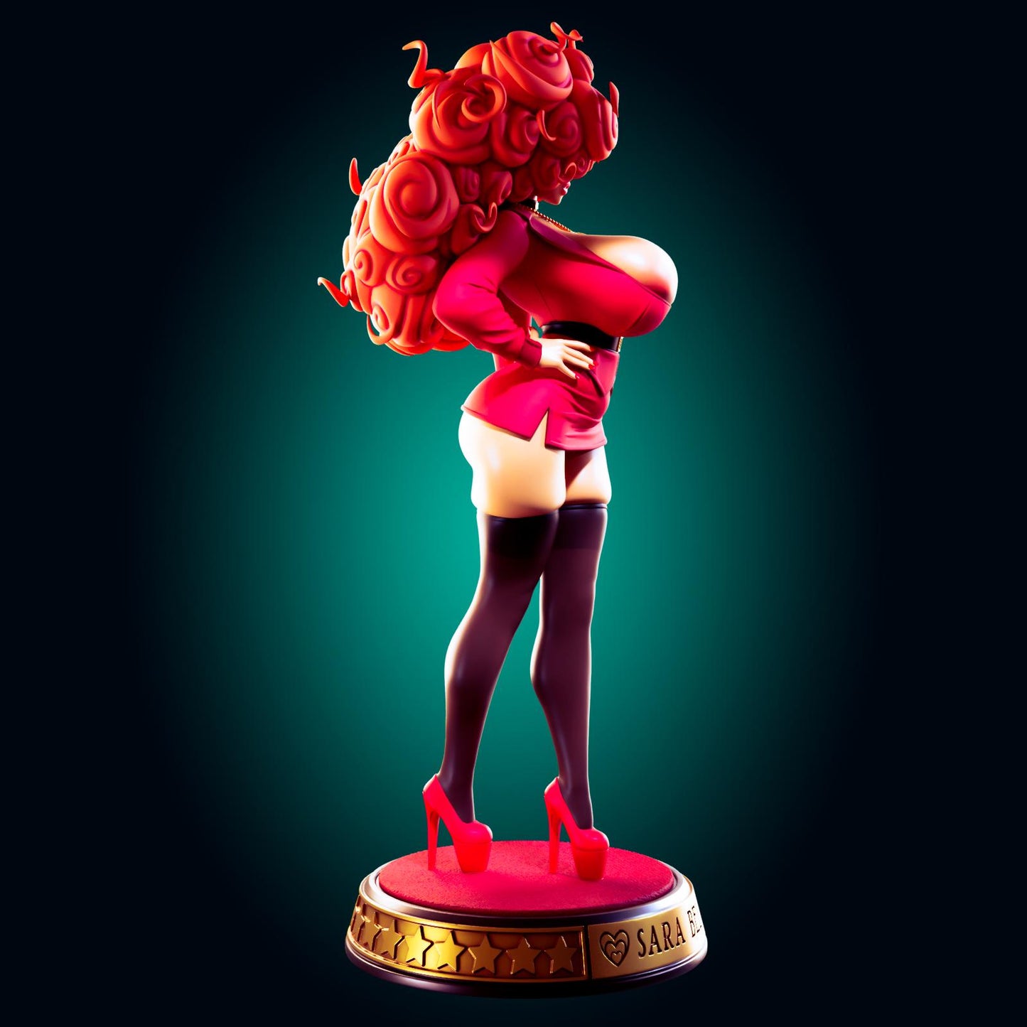 Secretary Pin Up Model Kit | 3D Resin Print Figurine | Officer Rhu