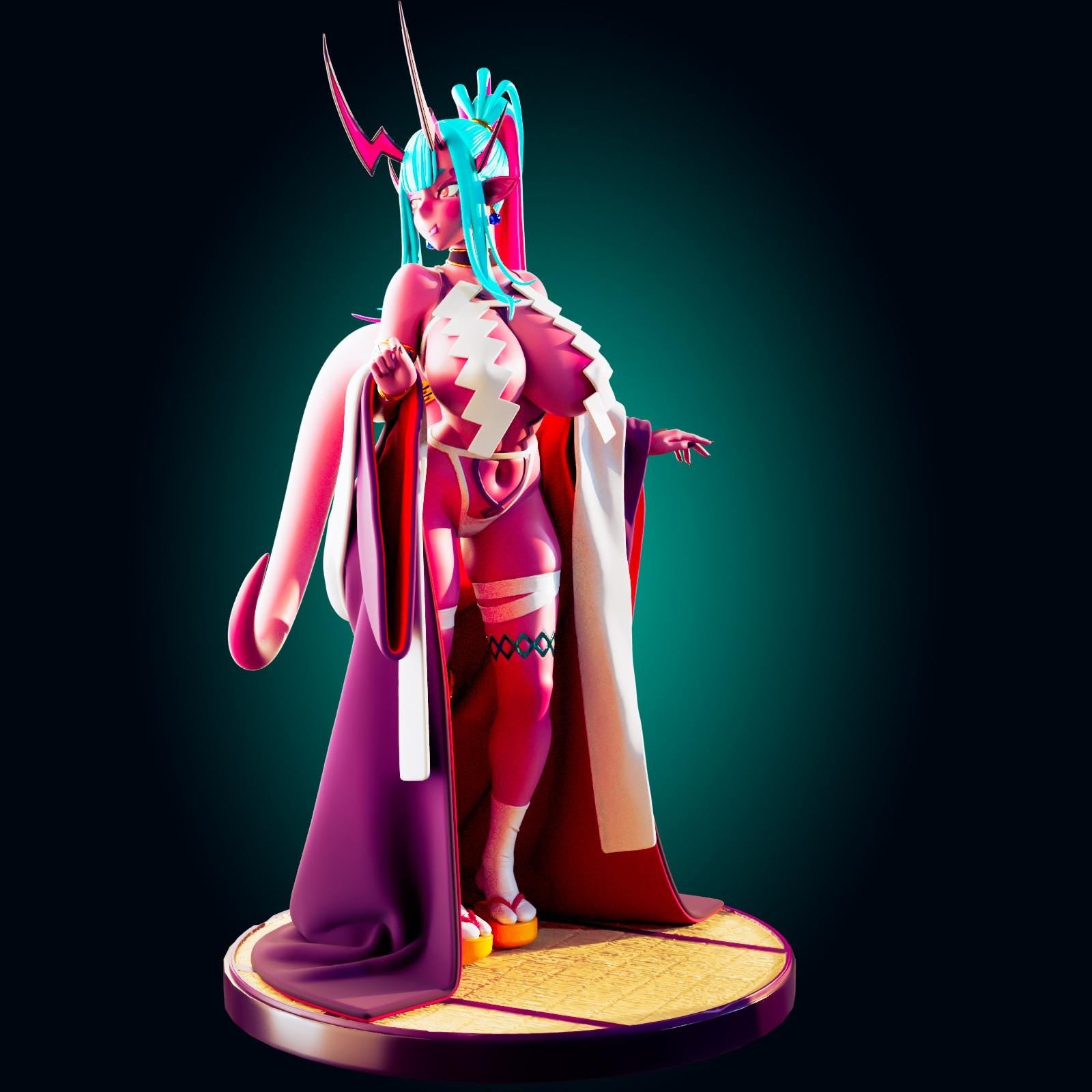 Spirit Maiden Pin Up Model Kit | 3D Resin Print Figurine | Officer Rhu