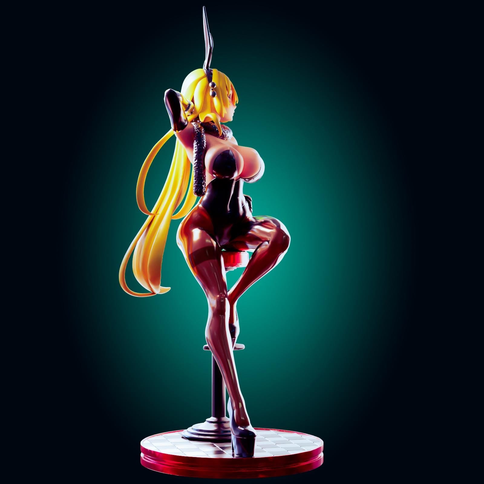 Bunny Suit Pin Up Model Kit | 3D Resin Print Figurine | Officer Rhu