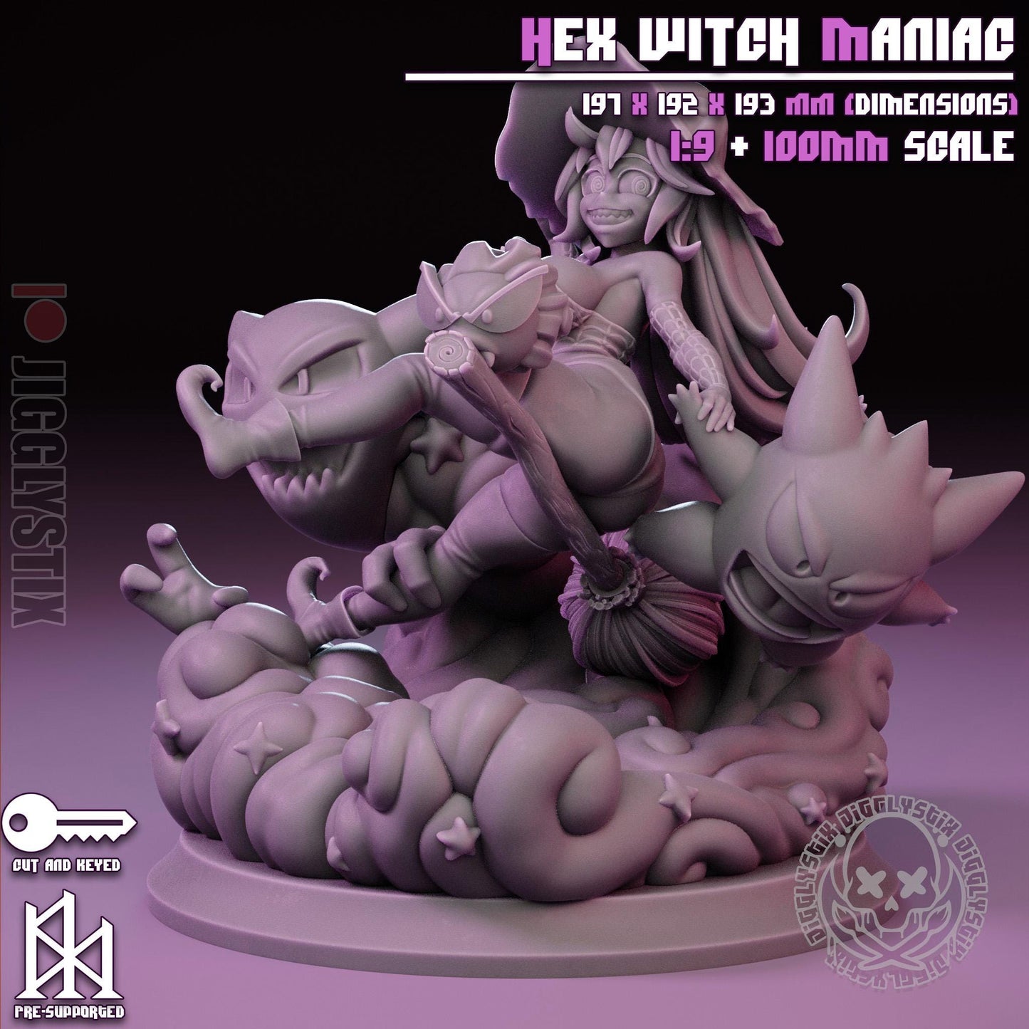 Witch Girl Pin Up Model Kit | Jigglystix