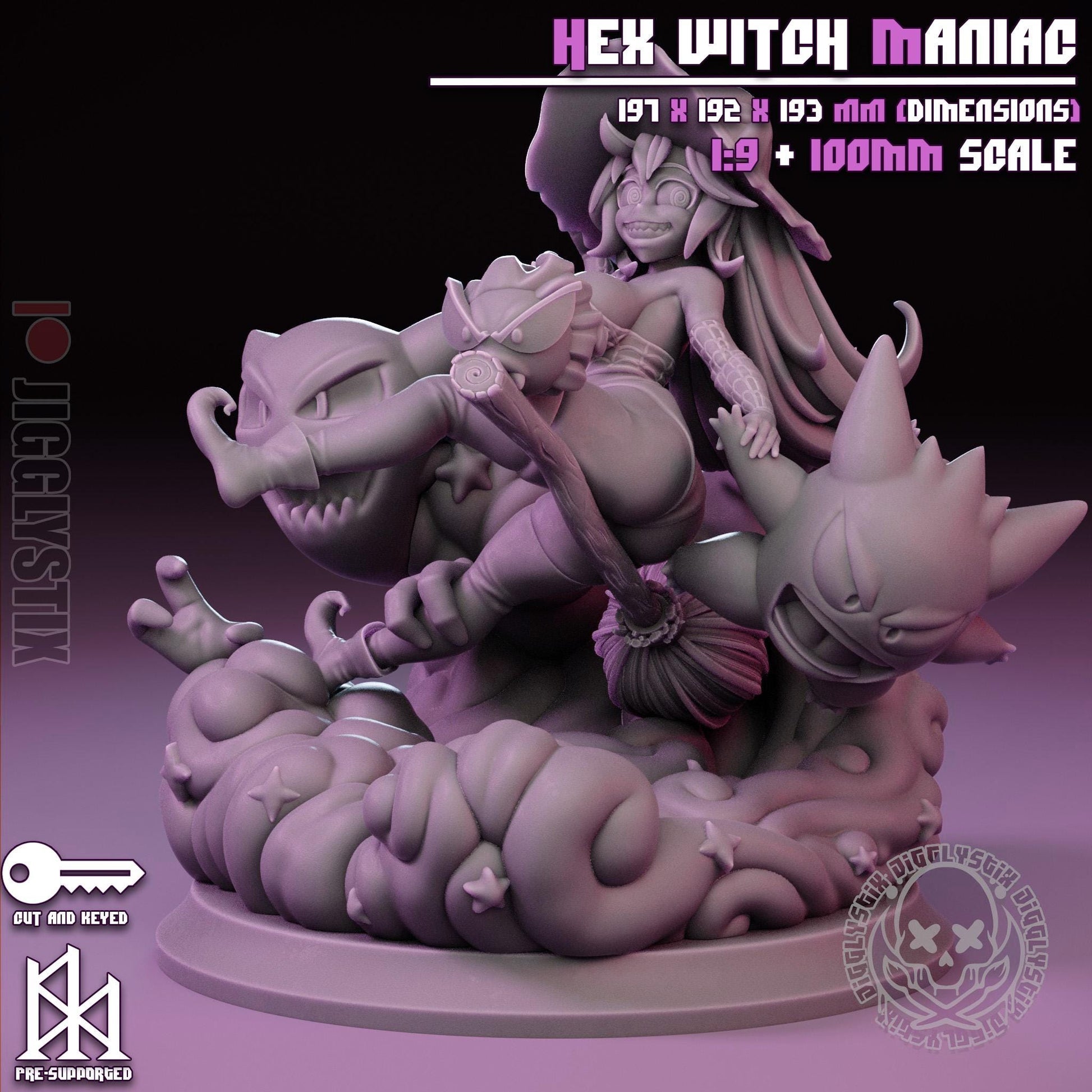 Witch Girl Pin Up Model Kit | Jigglystix
