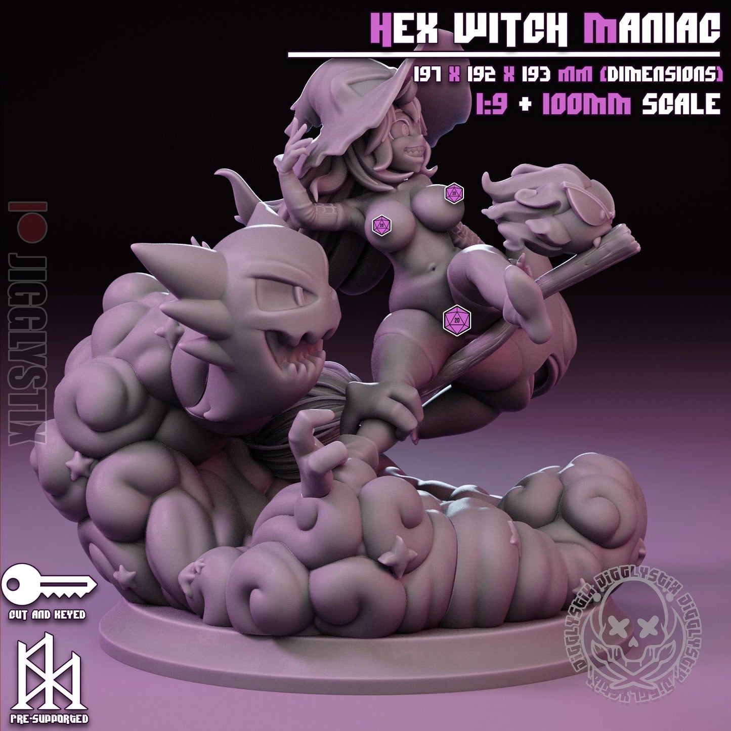 Witch Girl Pin Up Model Kit | Jigglystix