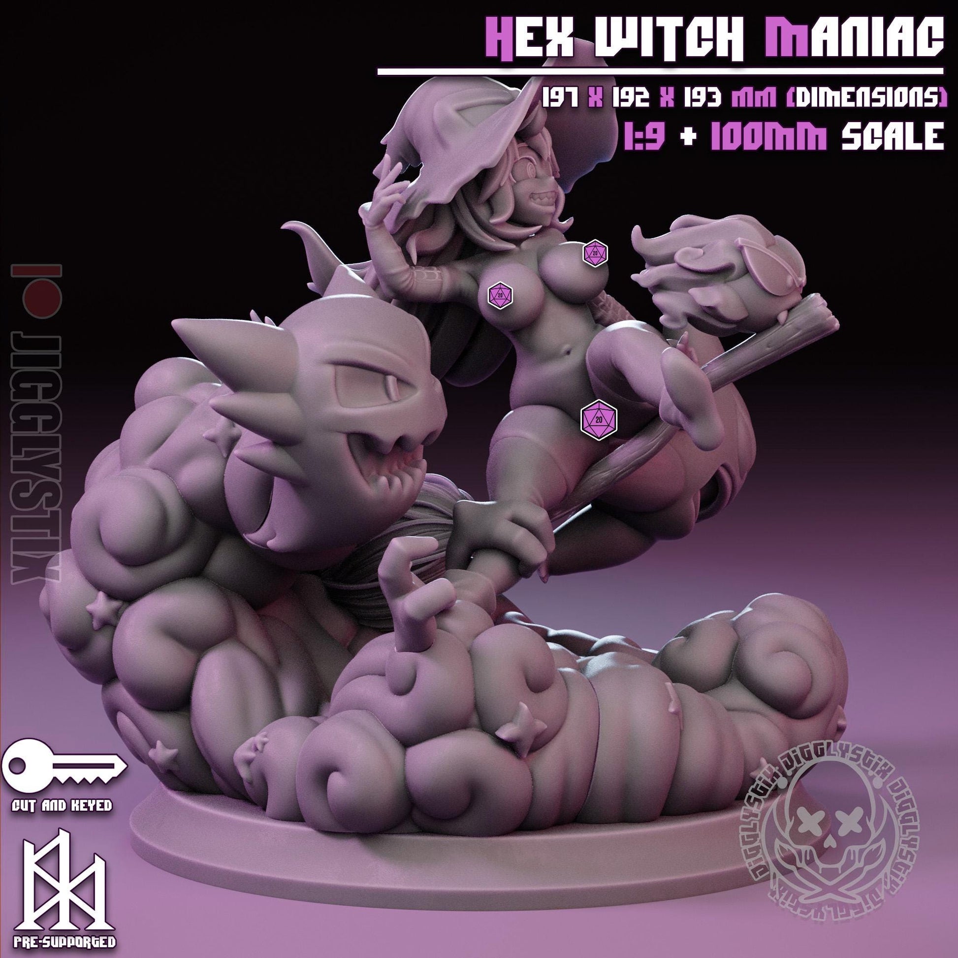 Witch Girl Pin Up Model Kit | Jigglystix