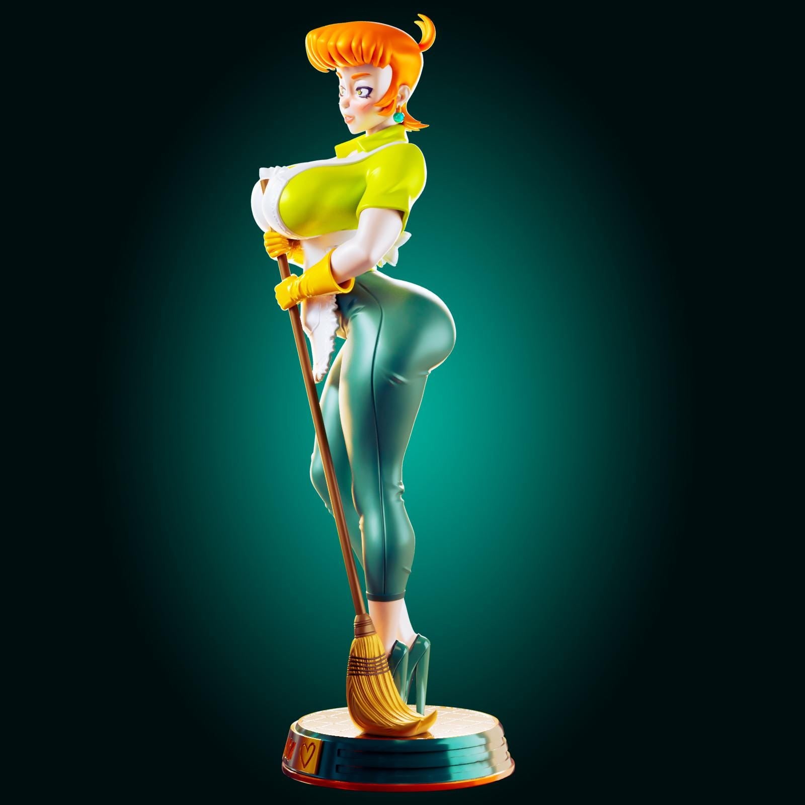 Dexter's Mom Pin Up Model Kit | 3D Resin Print Figurine | Officer Rhu