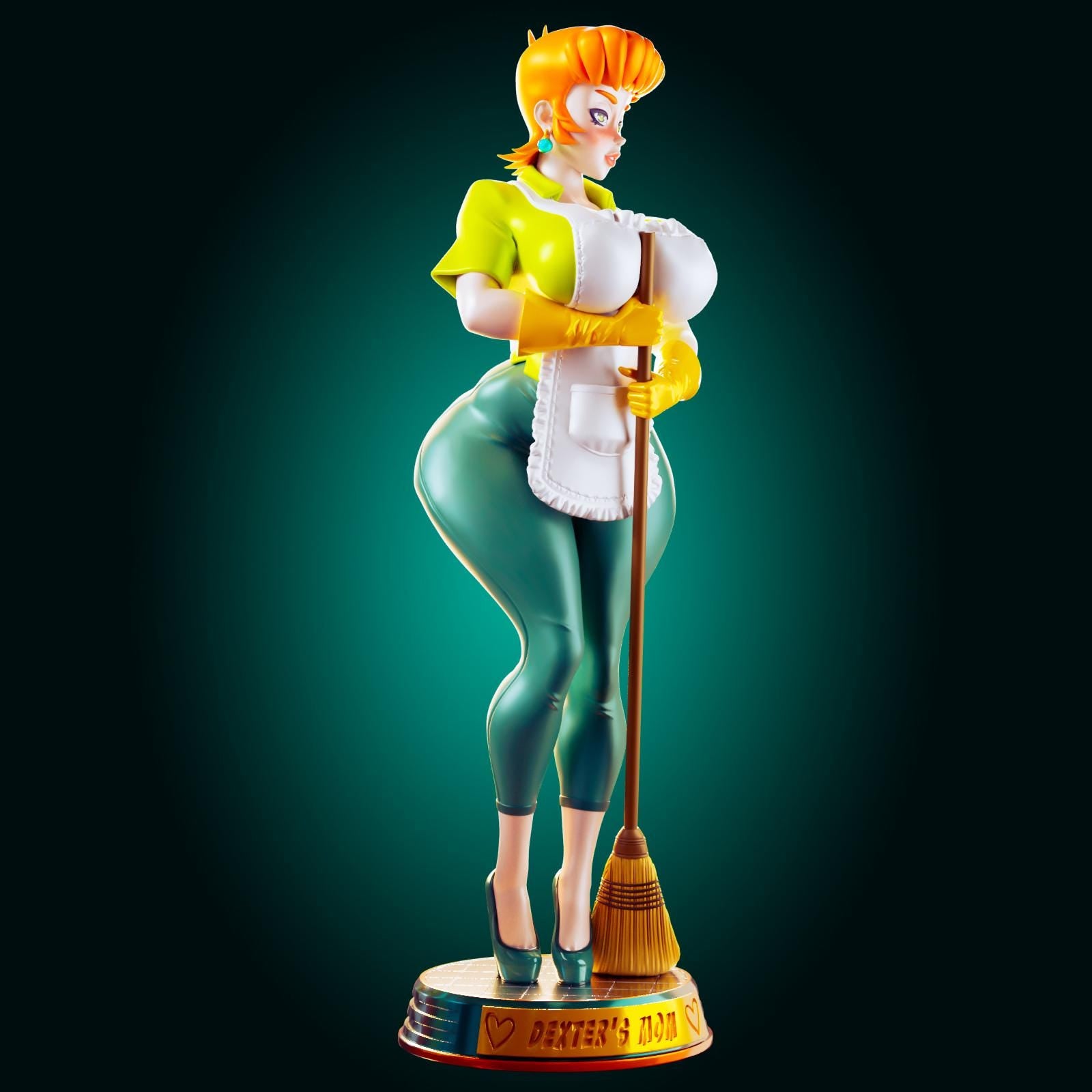 Dexter's Mom Pin Up Model Kit | 3D Resin Print Figurine | Officer Rhu
