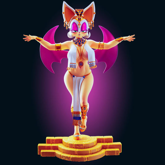 Egyptian Bat Girl Pin Up Model Kit | 3D Resin Print Figurine | Officer Rhu