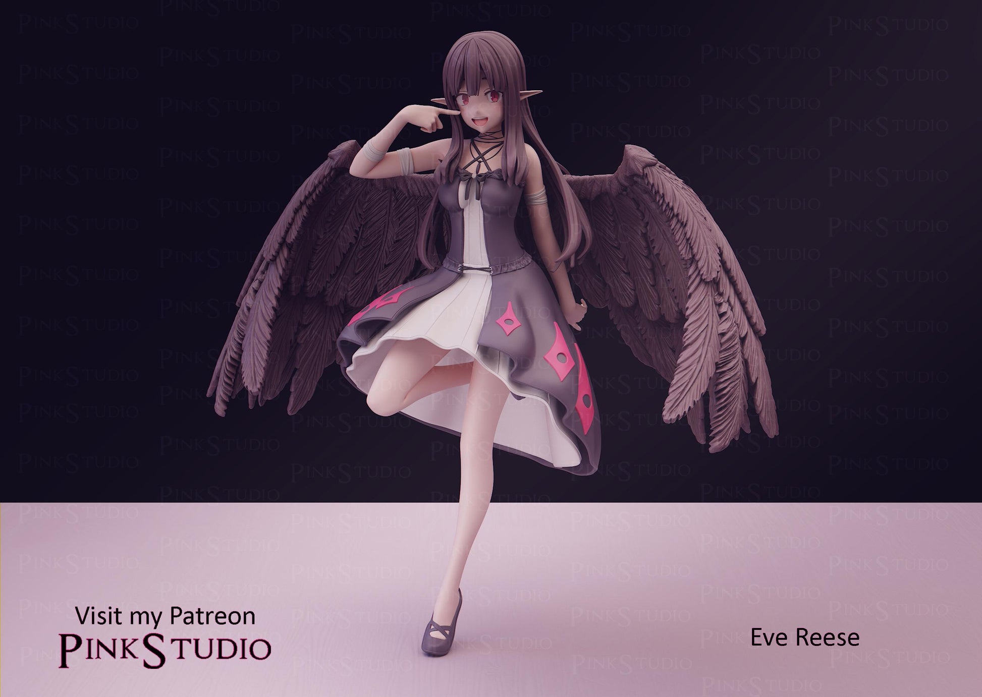 Eve Reese Inspired Model Kit | 3D Resin Printed Figurine | Pink Studio