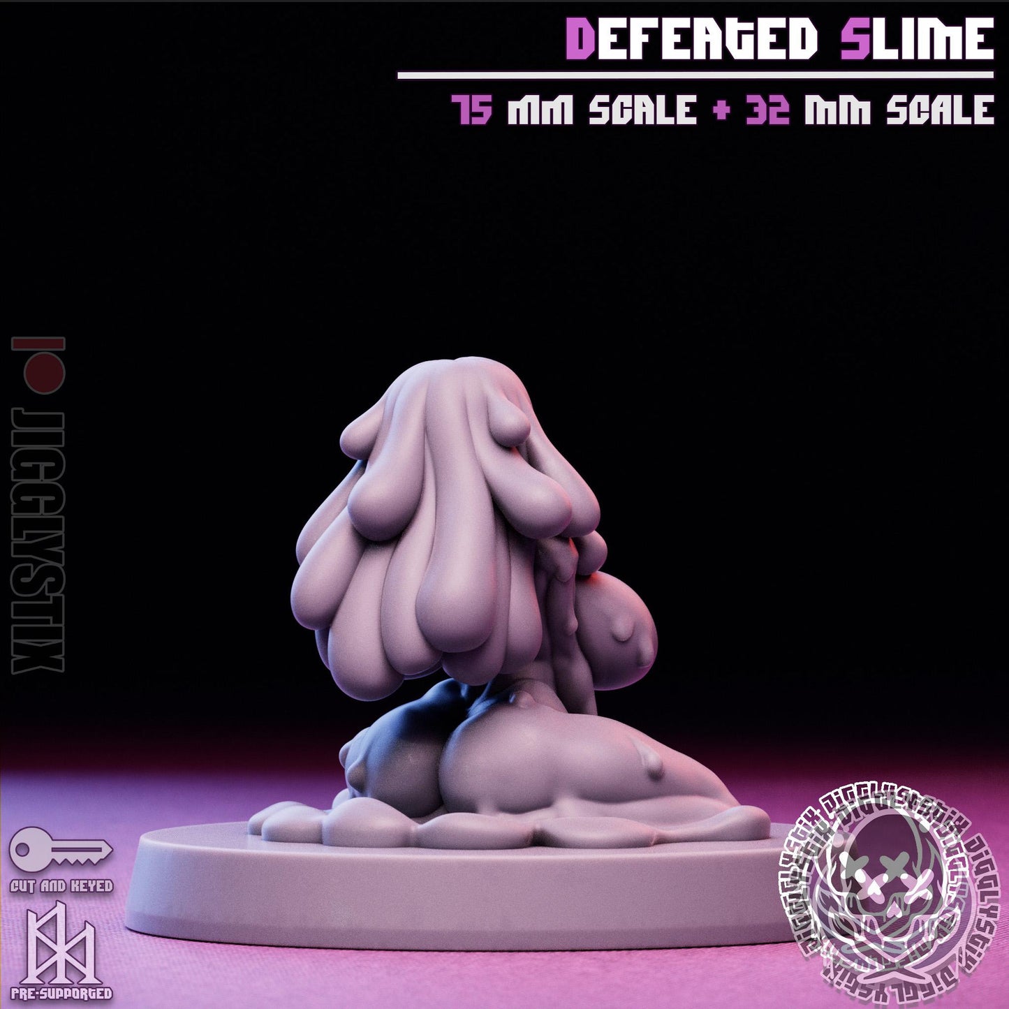 Defeated Slime Girl Pin Up Miniature | Jigglystix