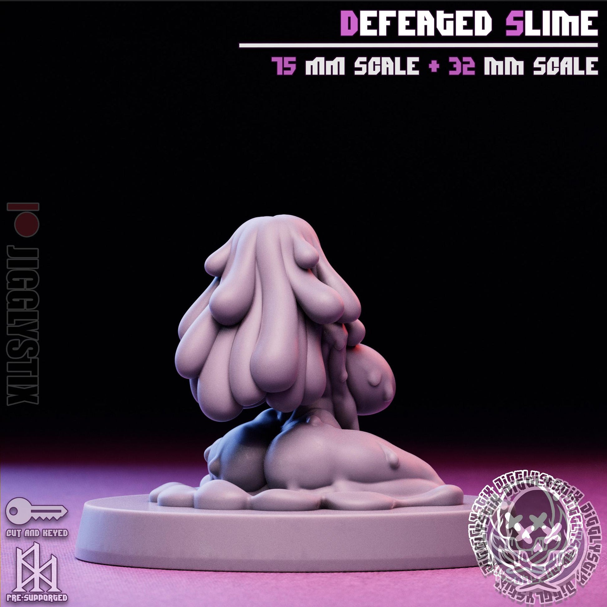 Defeated Slime Girl Pin Up Miniature | Jigglystix