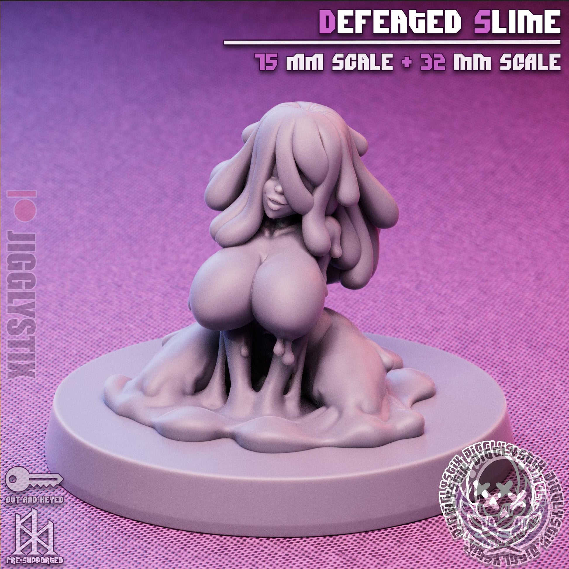 Defeated Slime Girl Pin Up Miniature | Jigglystix