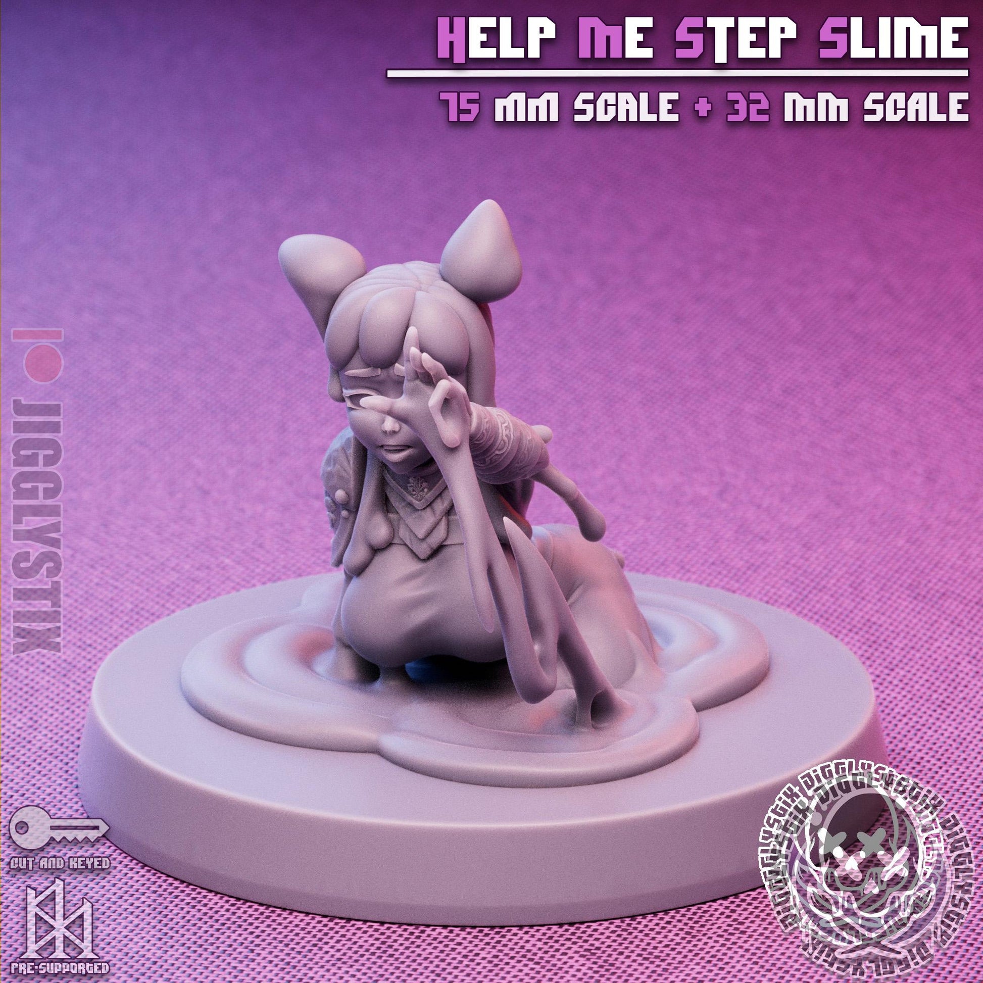 Help Me Step Slime Girl Pin Up Miniature | Jigglystix