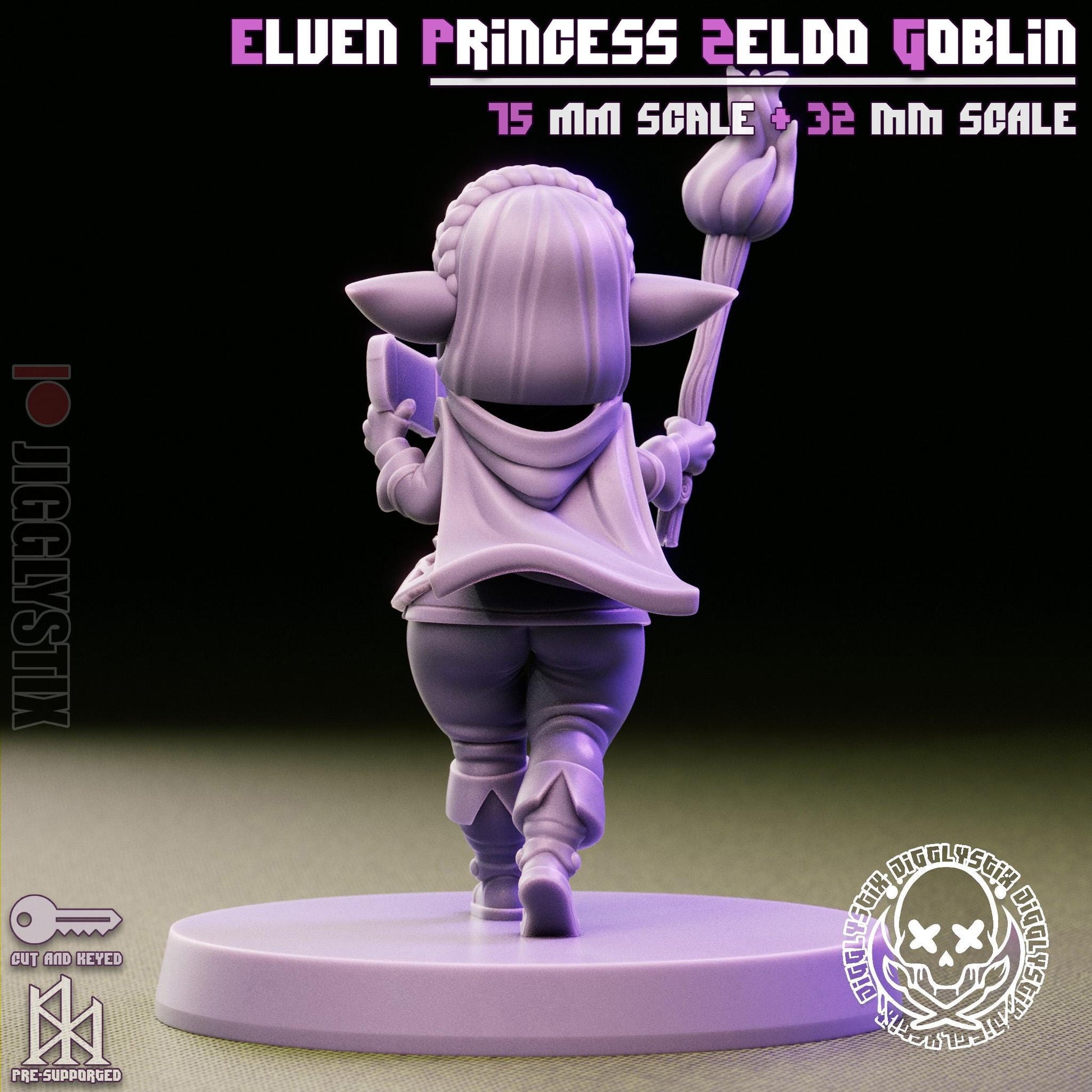Elven Princess Goblin Pin Up Miniature | Jigglystix