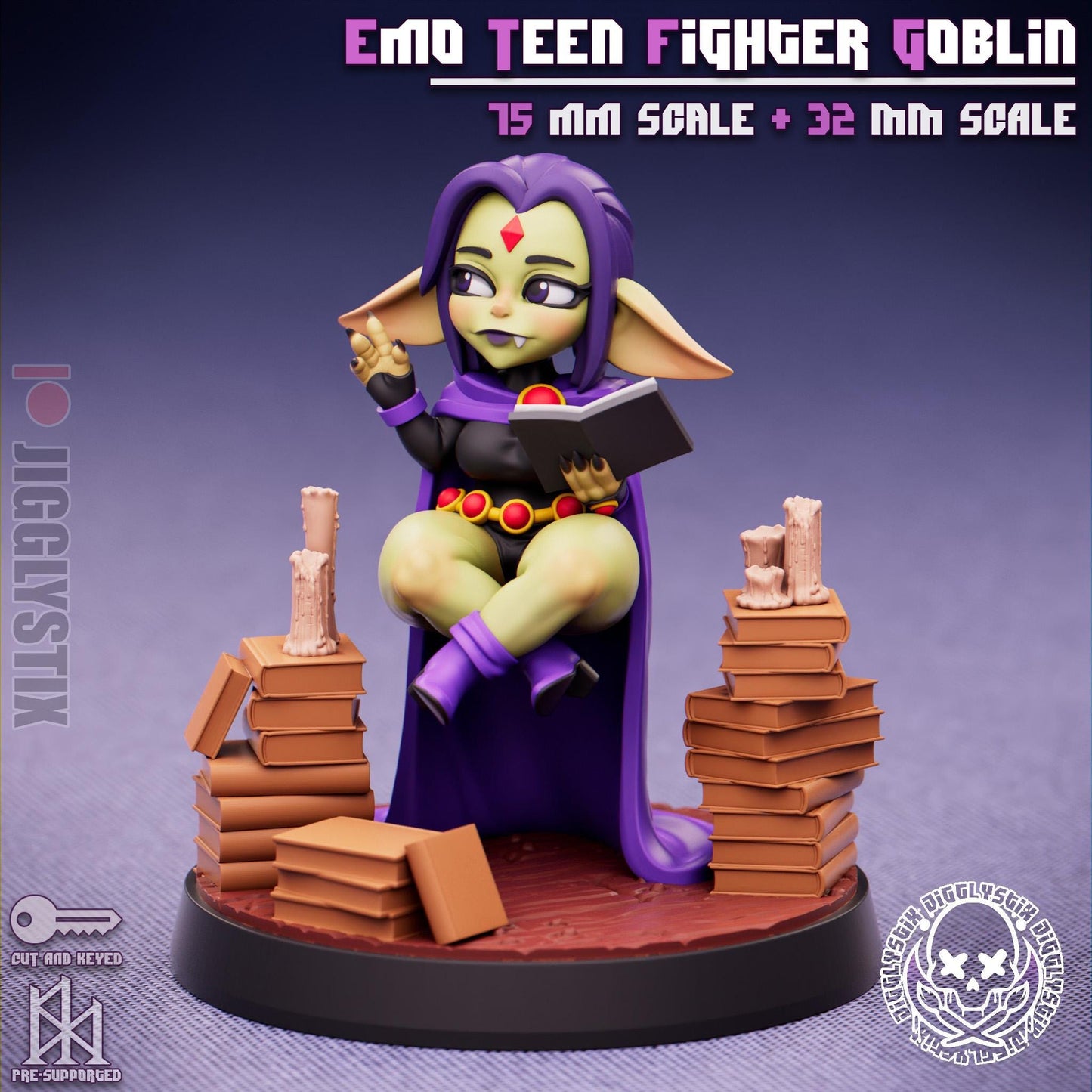 Emo Fighter Goblin Pin Up Miniature | Jigglystix