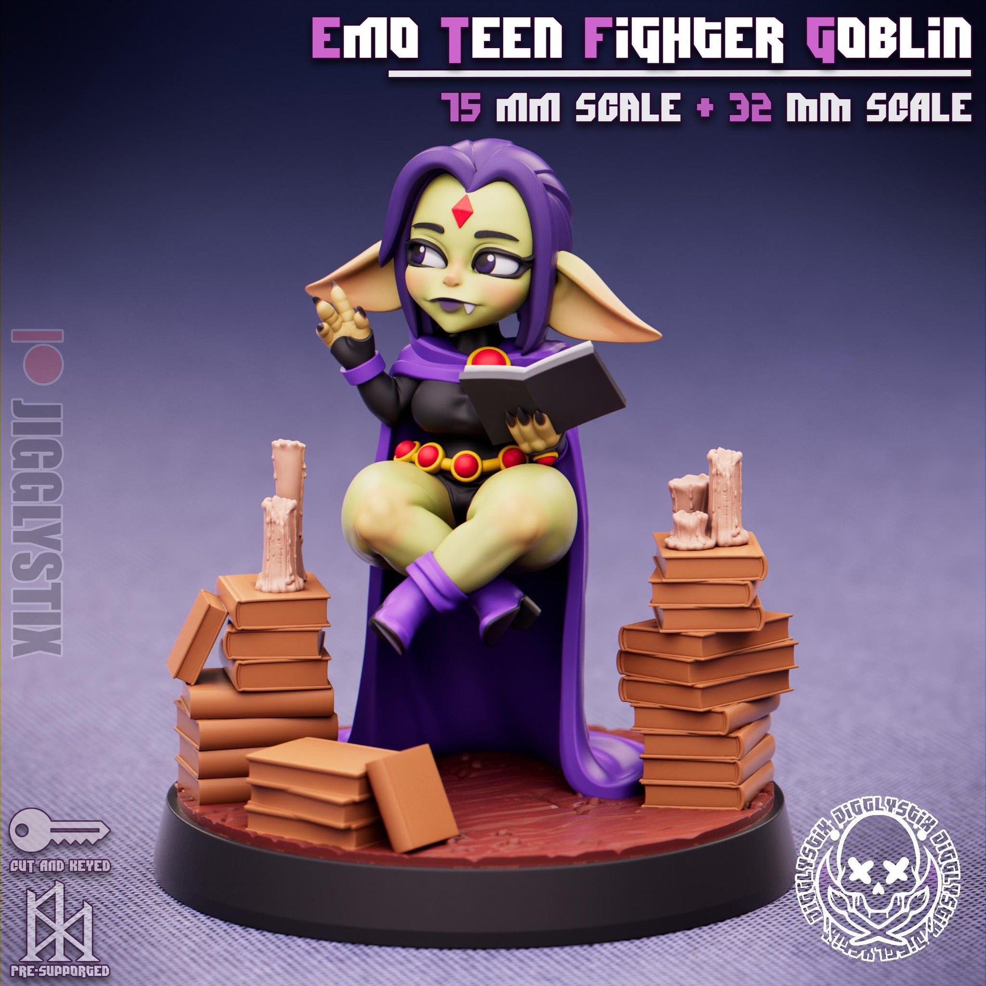Emo Fighter Goblin Pin Up Miniature | Jigglystix