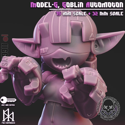 Model-G, Goblin Automaton Pin Up Miniature | Jigglystix