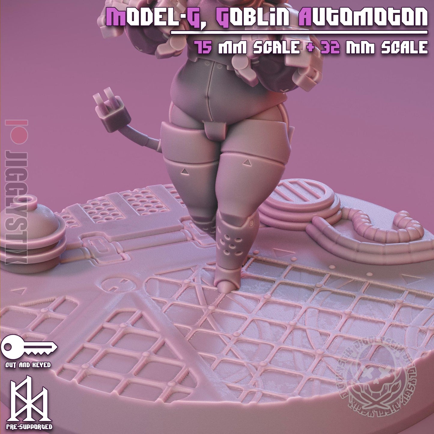 Model-G, Goblin Automaton Pin Up Miniature | Jigglystix