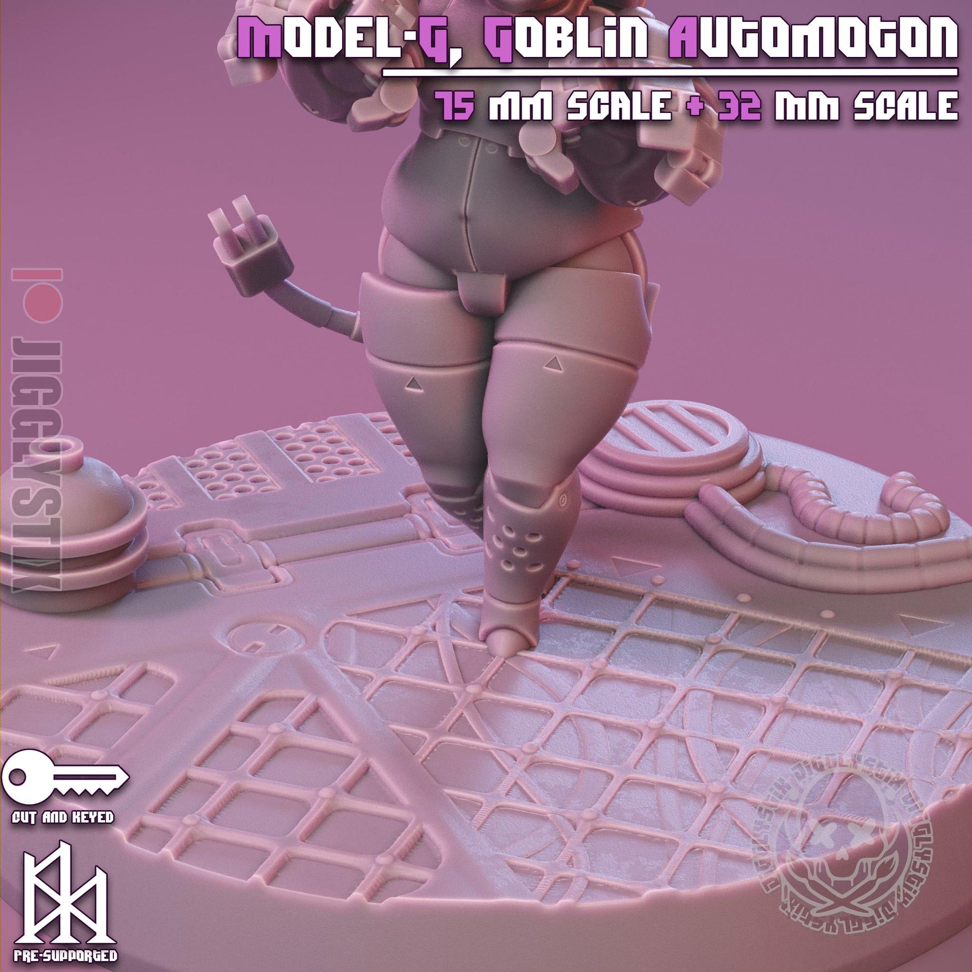 Model-G, Goblin Automaton Pin Up Miniature | Jigglystix