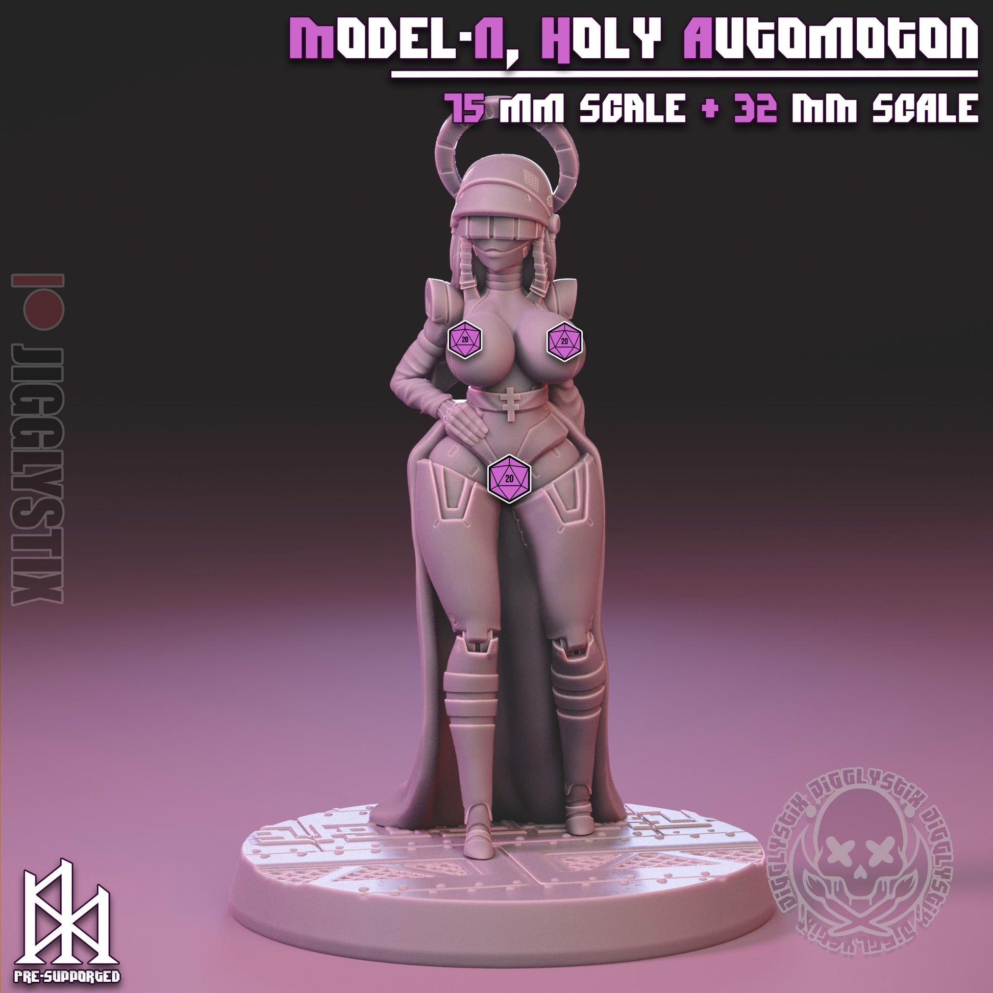 Model-N, Holy Automaton Pin Up Miniature | Jigglystix