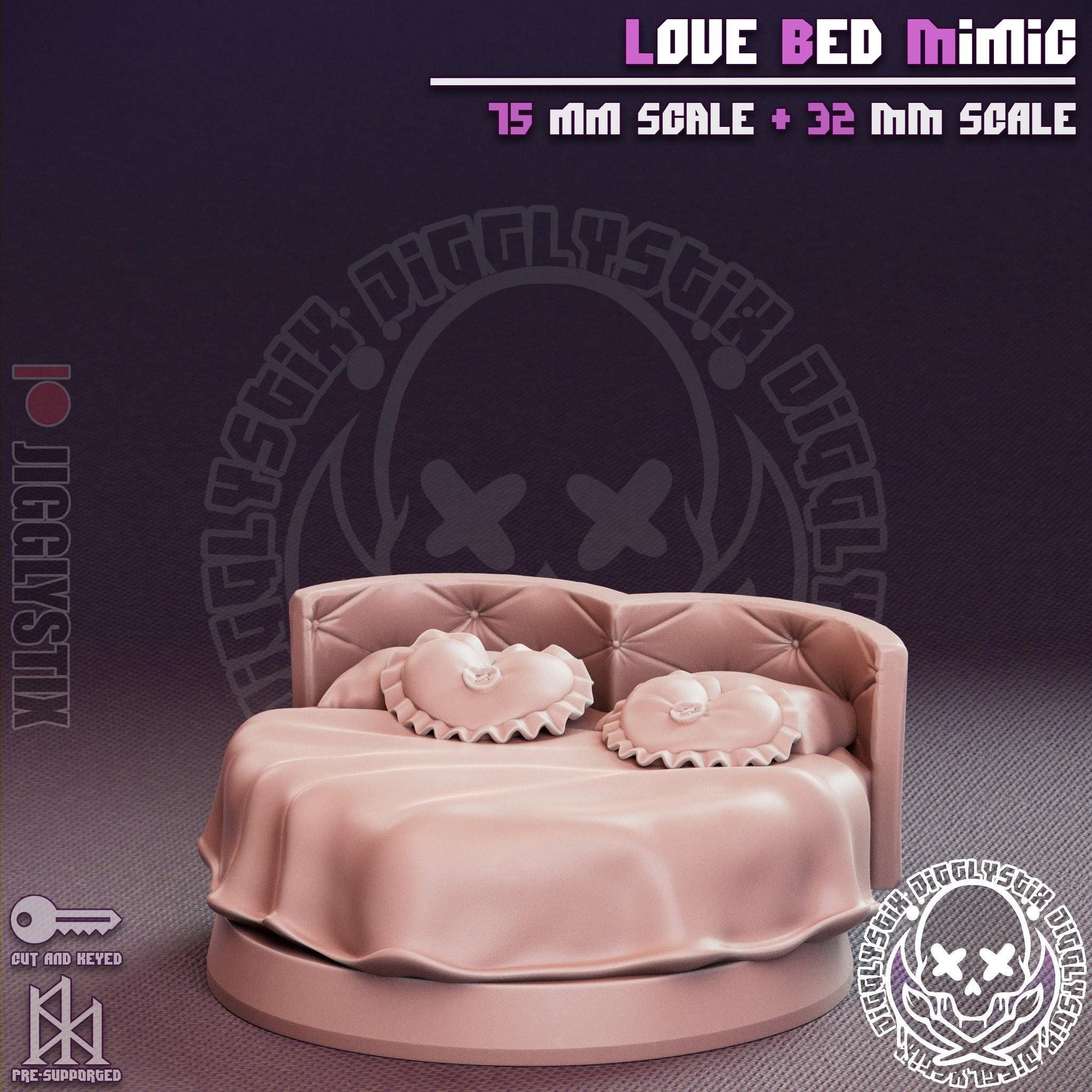 Love Bed Mimic Pin Up Miniature | Jigglystix